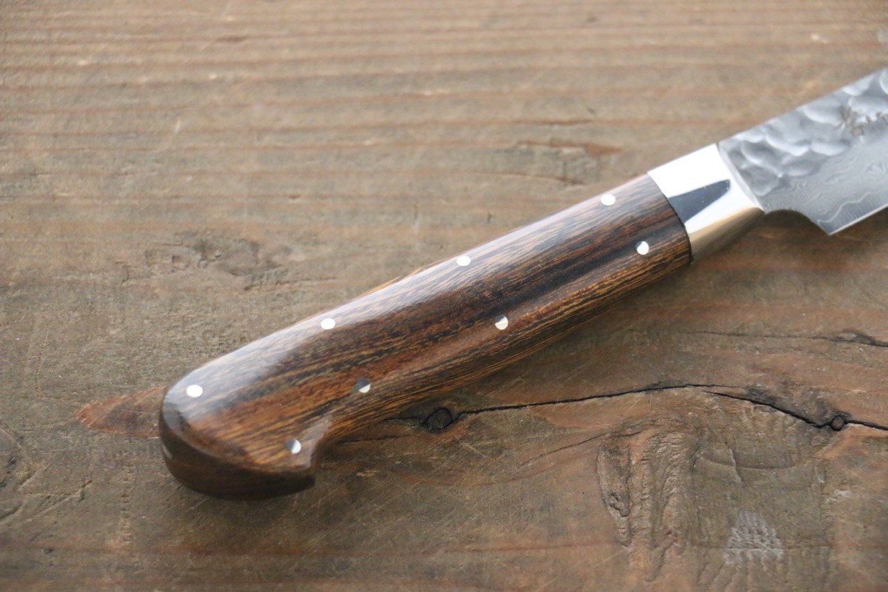 堺 孝行 VG10 33層 大馬士革紋 多用途小刀 80mm 沙漠鐵木（杉原型） 握把 - 清助刃物