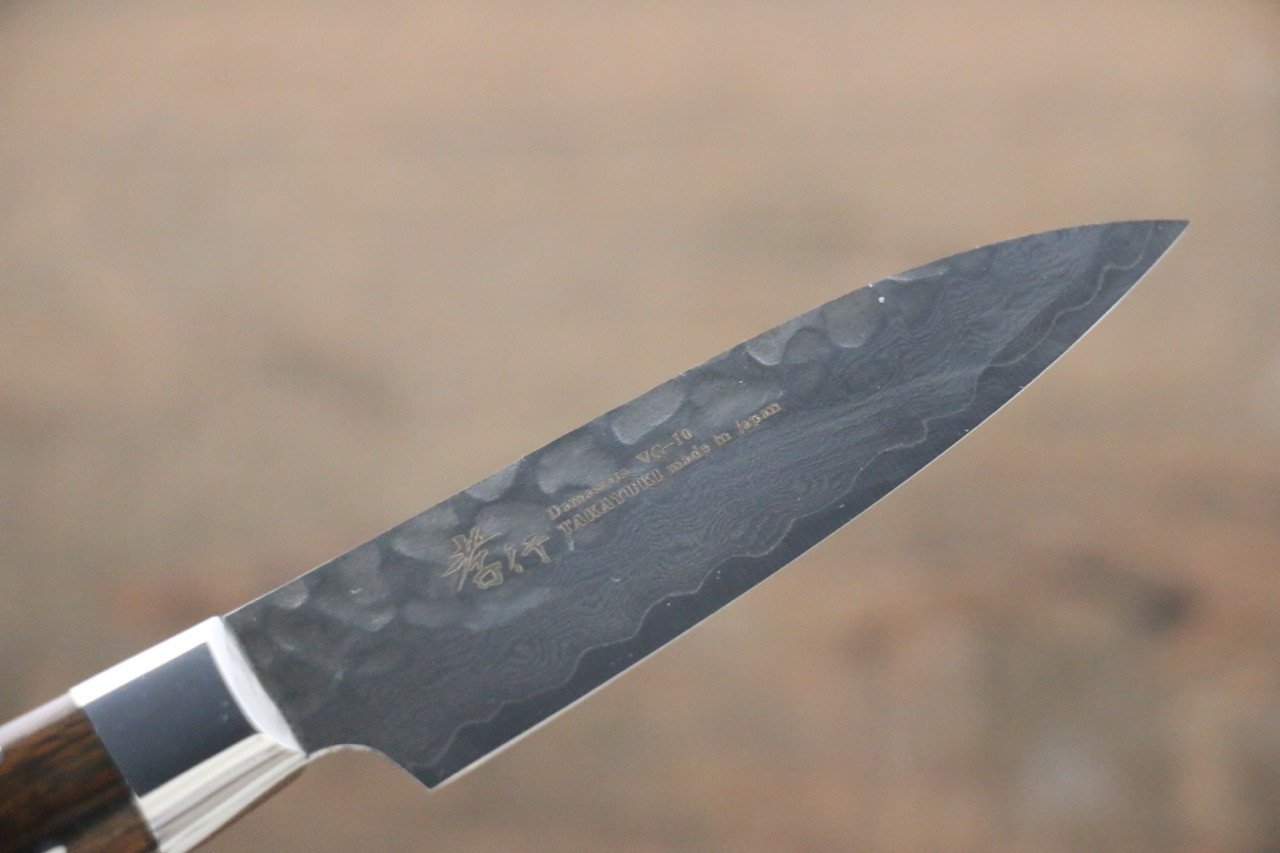 堺 孝行 VG10 33層 大馬士革紋 多用途小刀 80mm 沙漠鐵木（杉原型） 握把 - 清助刃物