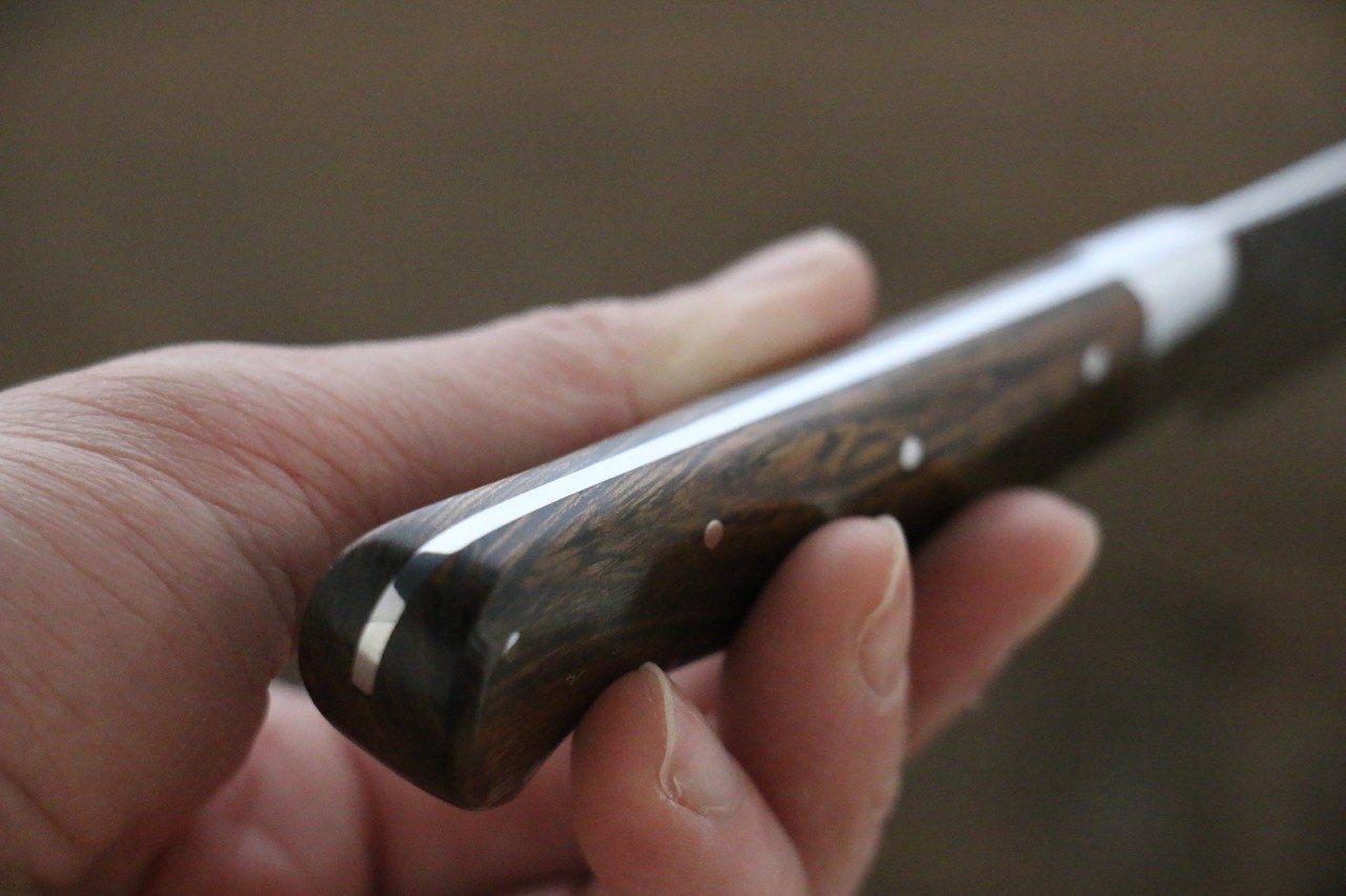 堺 孝行 VG10 33層 大馬士革紋 多用途小刀 80mm 沙漠鐵木（杉原型） 握把 - 清助刃物
