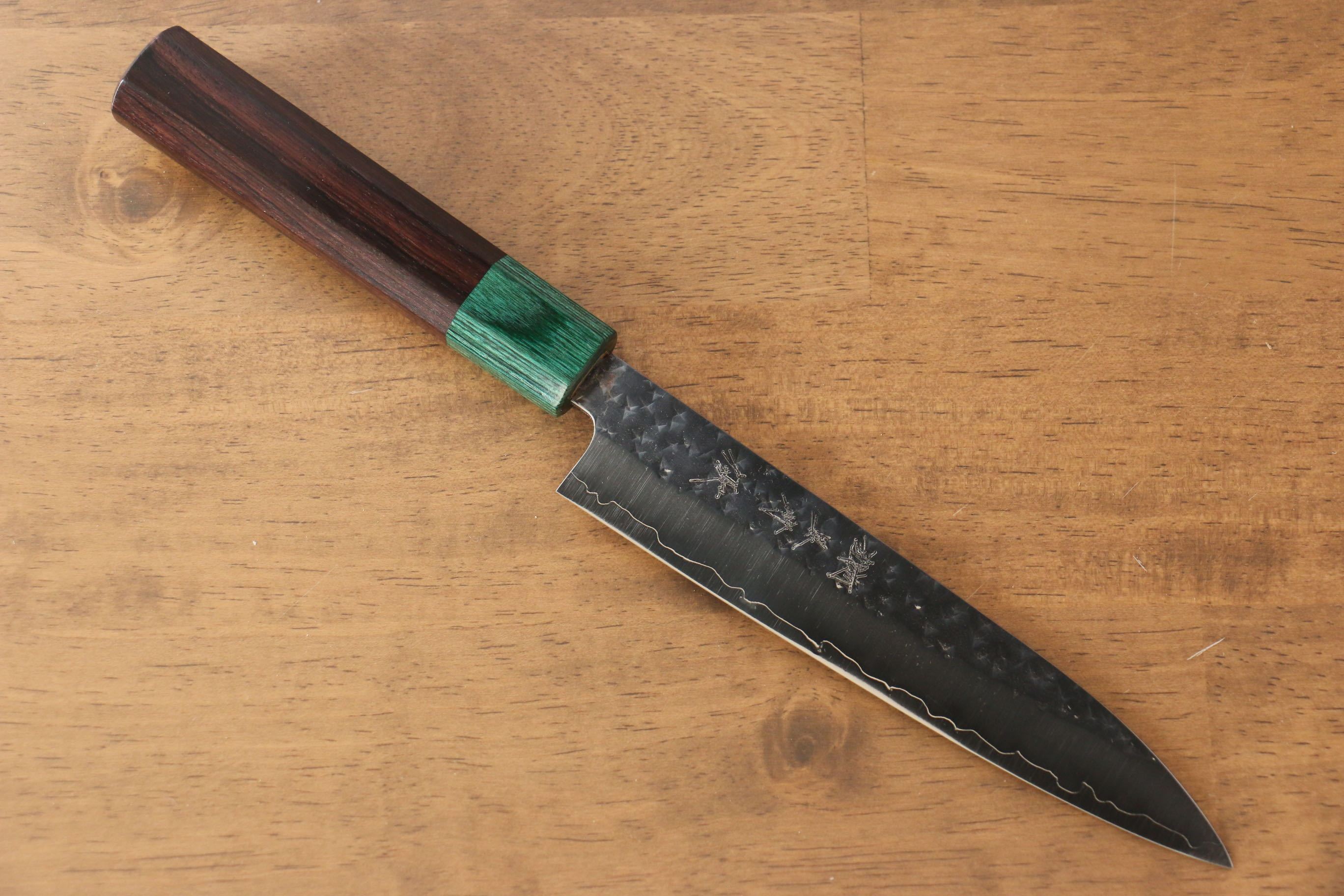 黑崎 優 閃光 SG2 鎚目 多用途小刀  150mm 紫檀木 握把 - 清助刃物