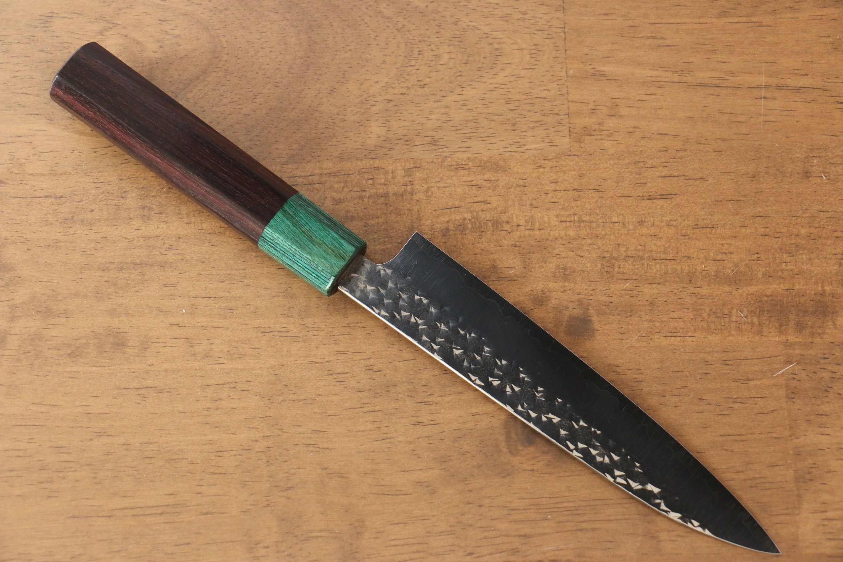 黑崎 優 閃光 SG2 鎚目 多用途小刀  150mm 紫檀木 握把 - 清助刃物