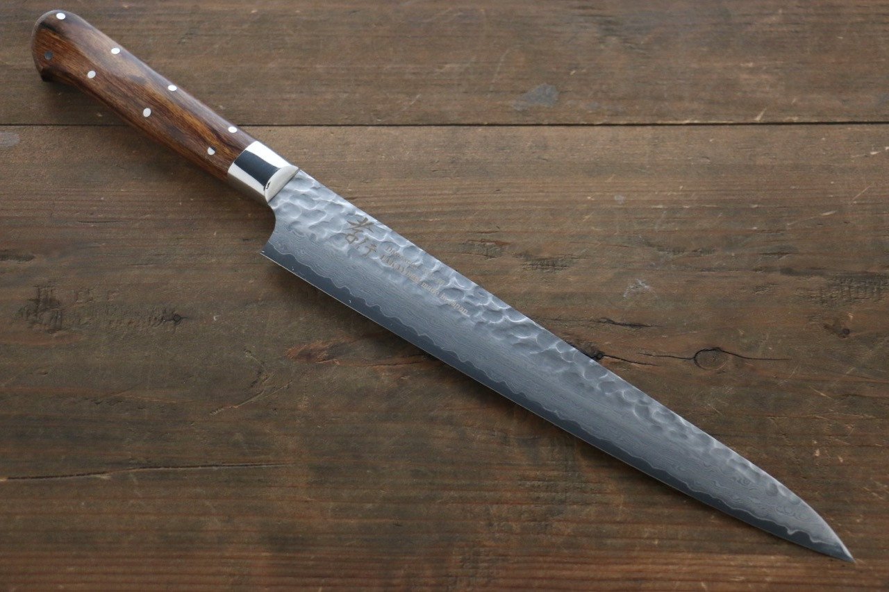 堺 孝行 VG10 33層 大馬士革紋 筋引 240mm 沙漠鐵木（杉原型） 握把 - 清助刃物