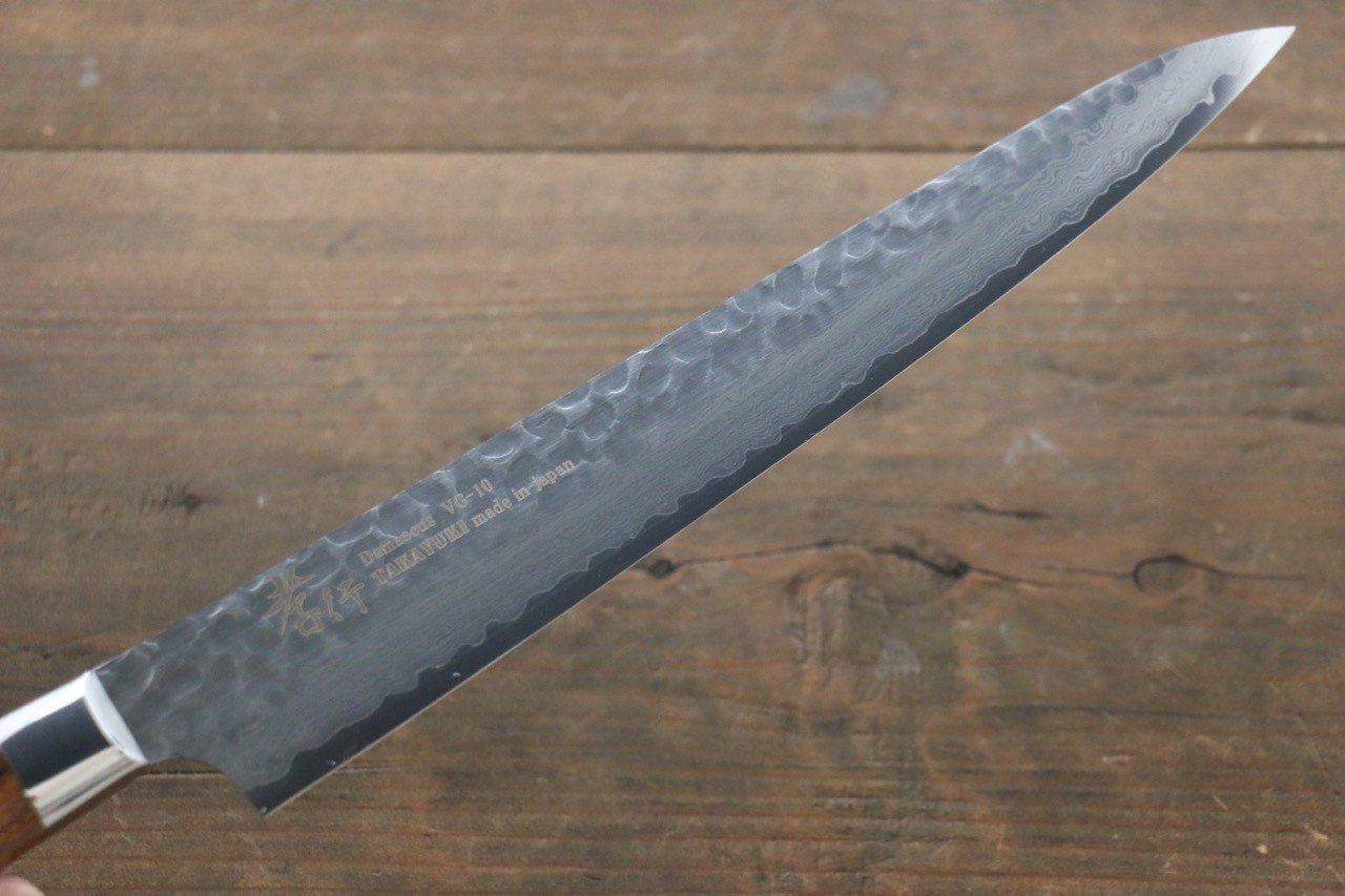 堺 孝行 VG10 33層 大馬士革紋 筋引 240mm 沙漠鐵木（杉原型） 握把 - 清助刃物