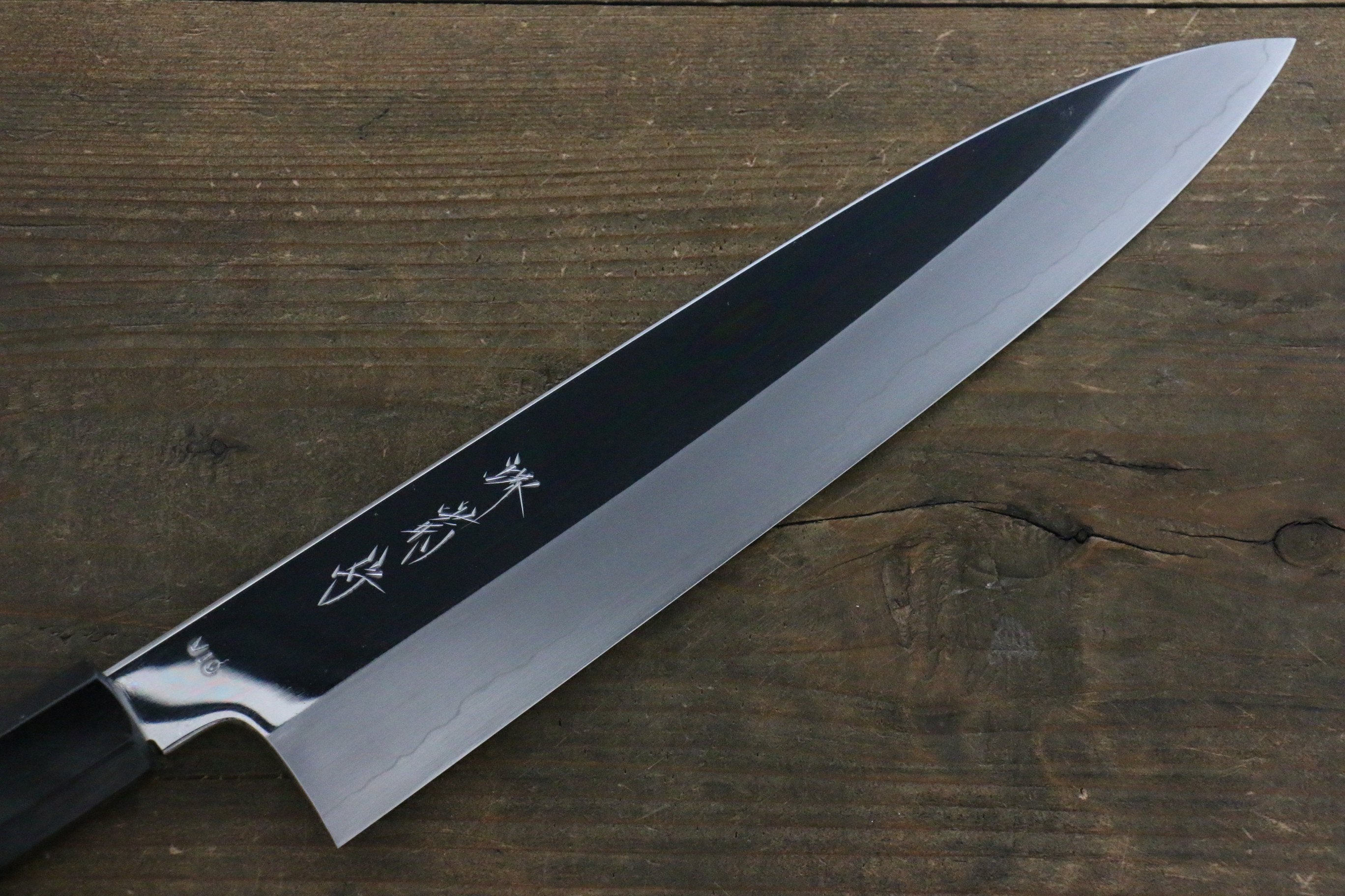 堺 菊守 VG10 鏡面處理 牛刀  240mm 黑檀握把 - 清助刃物