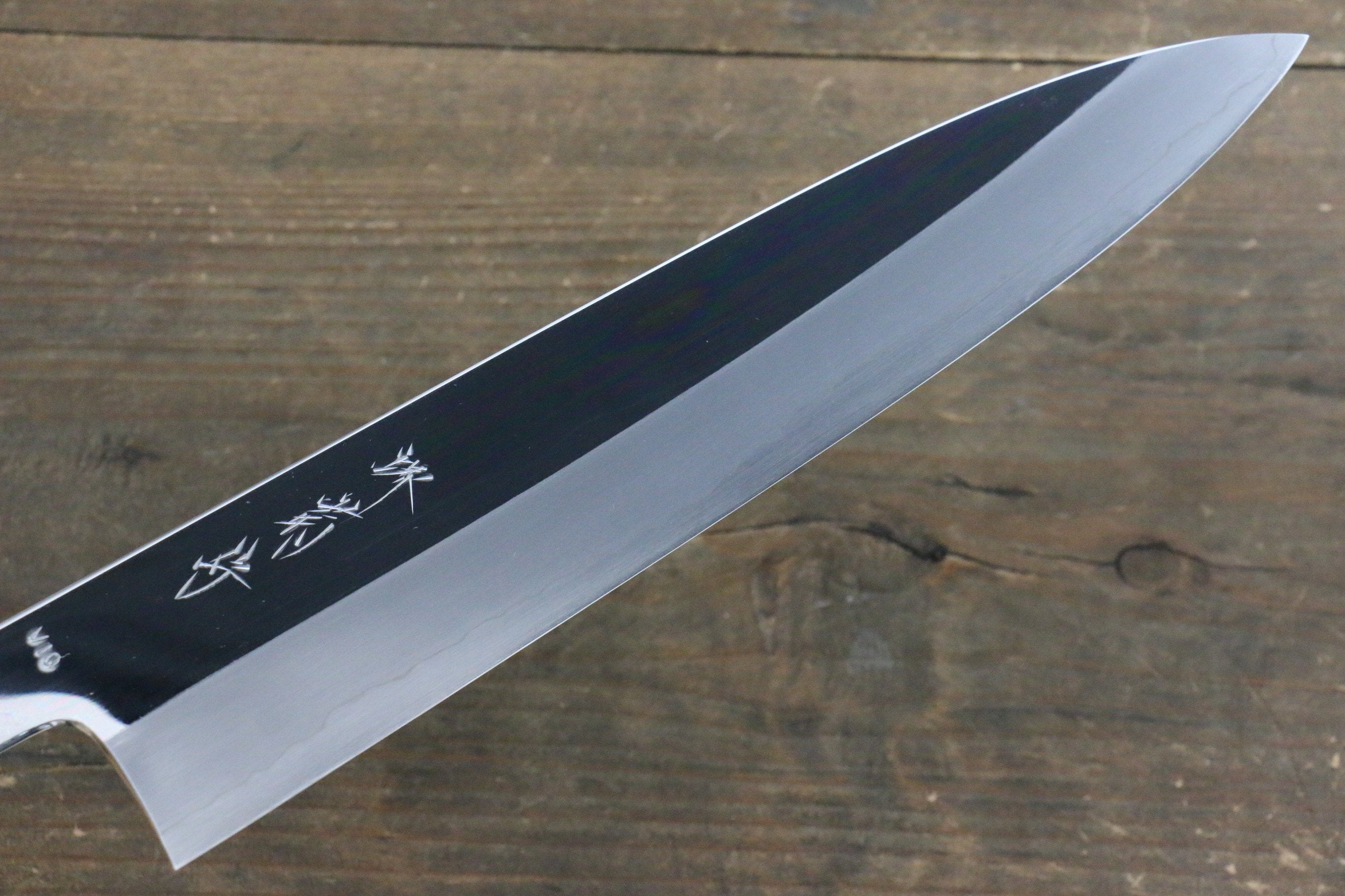 堺 菊守 VG10 鏡面處理 牛刀  240mm 黑檀握把 - 清助刃物