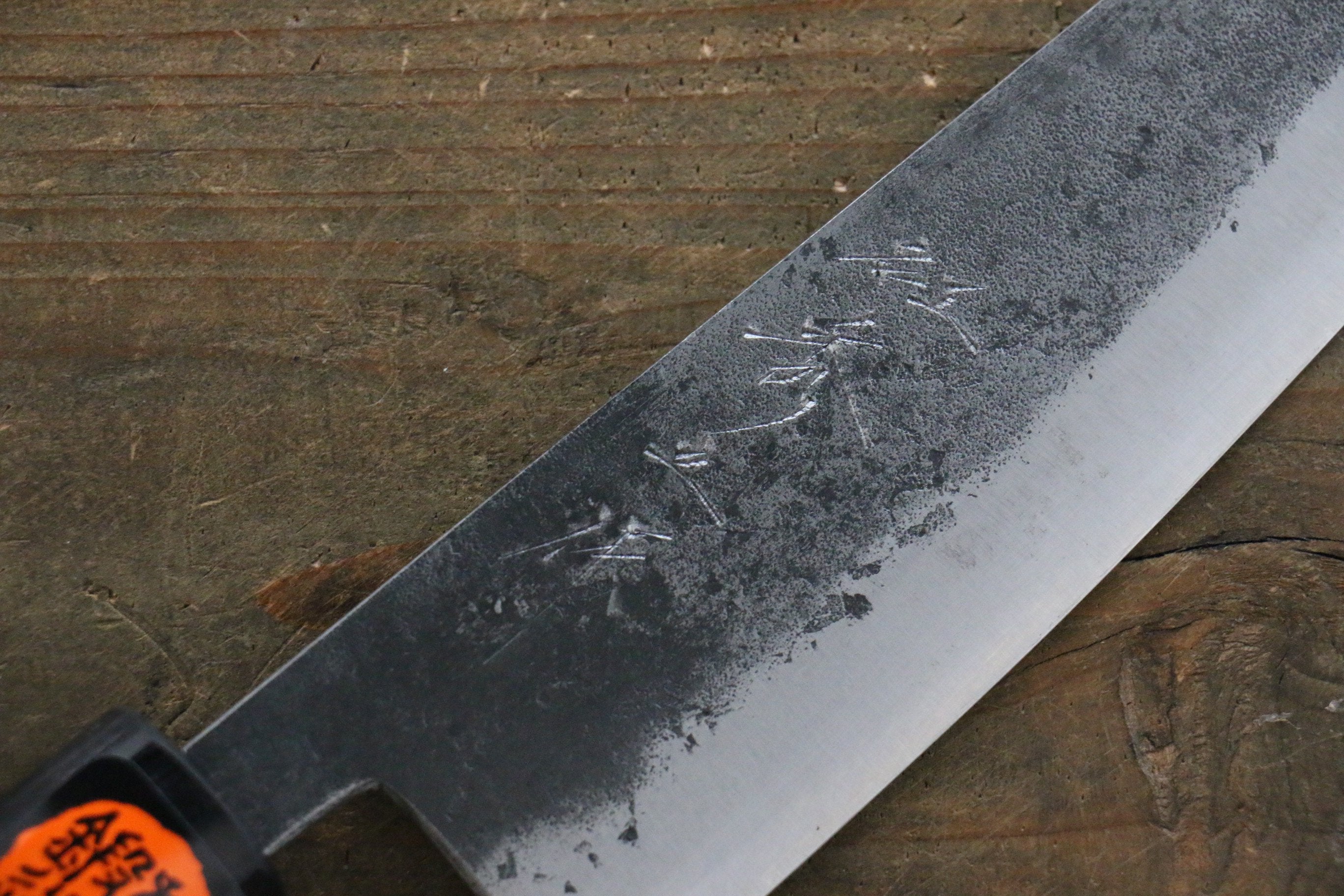田中 誠貴 鐵火 青鋼二號 黑打 牛刀  180mm 核桃木握把 - 清助刃物
