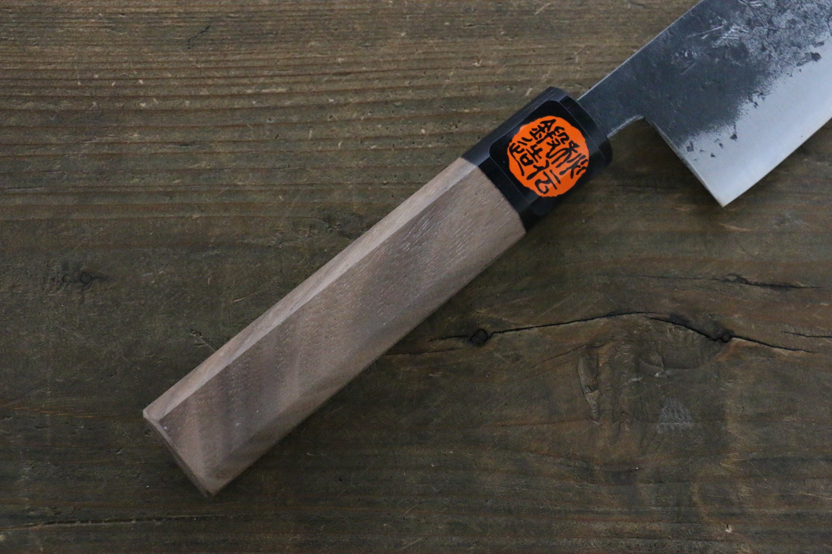 田中 誠貴 鐵火 青鋼二號 黑打 牛刀  180mm 核桃木握把 - 清助刃物