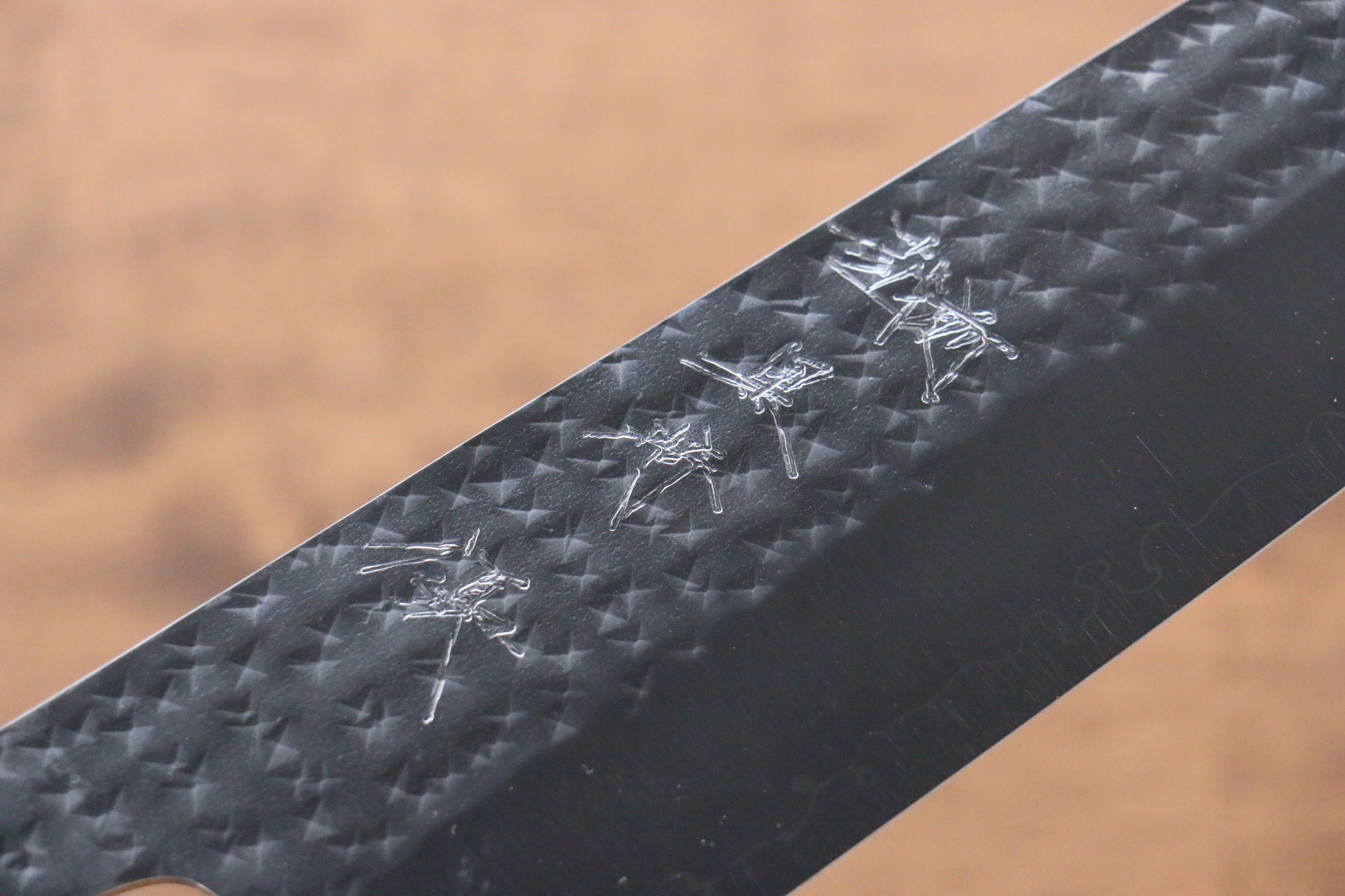 黑崎 優 閃光 SG2 鎚目 牛刀  210mm 楓木（茶色帶土耳其石環型設計） 握把 - 清助刃物