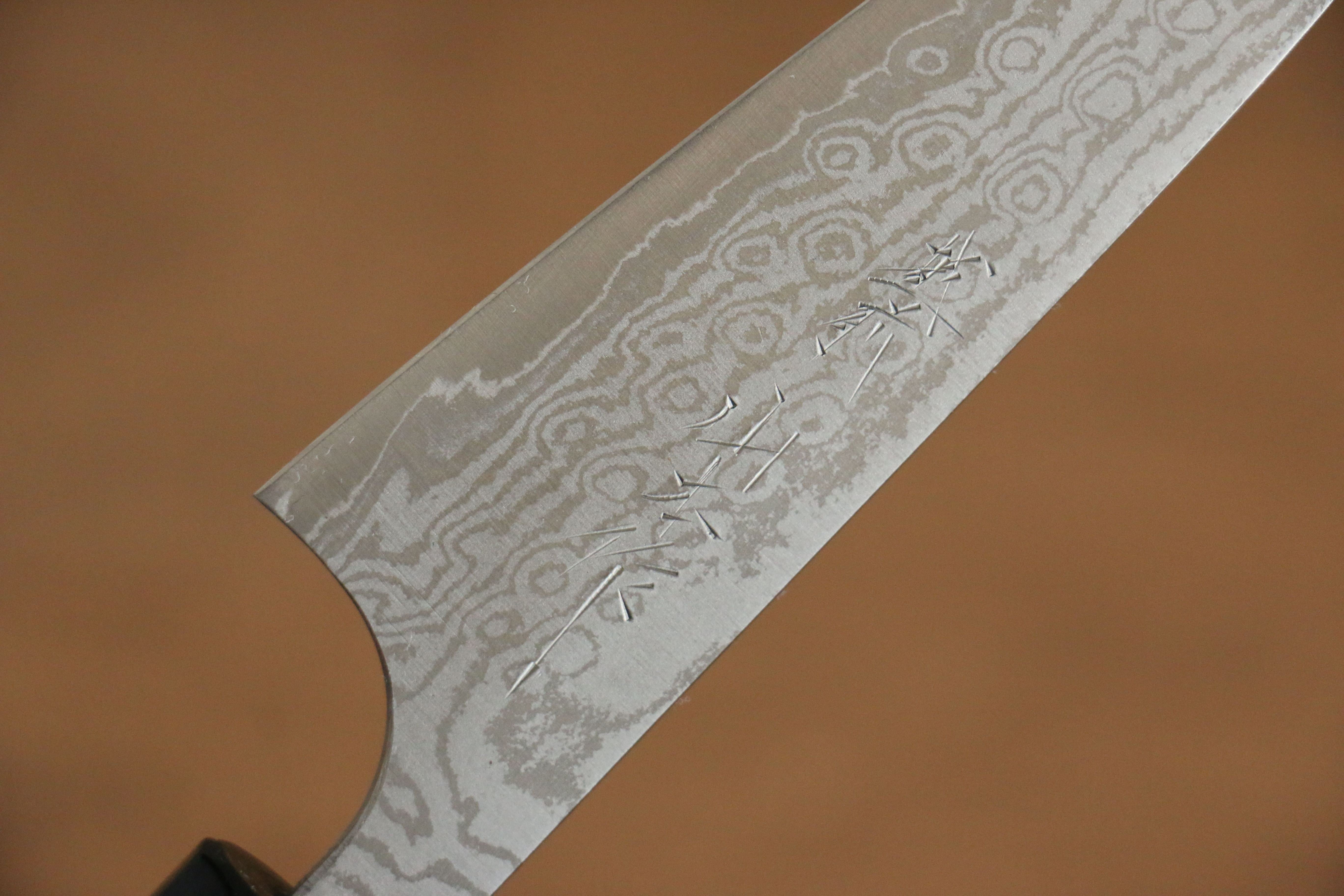 山本 直 VG10 大馬士革紋 多用途小刀  100mm 核桃木 握把 - 清助刃物