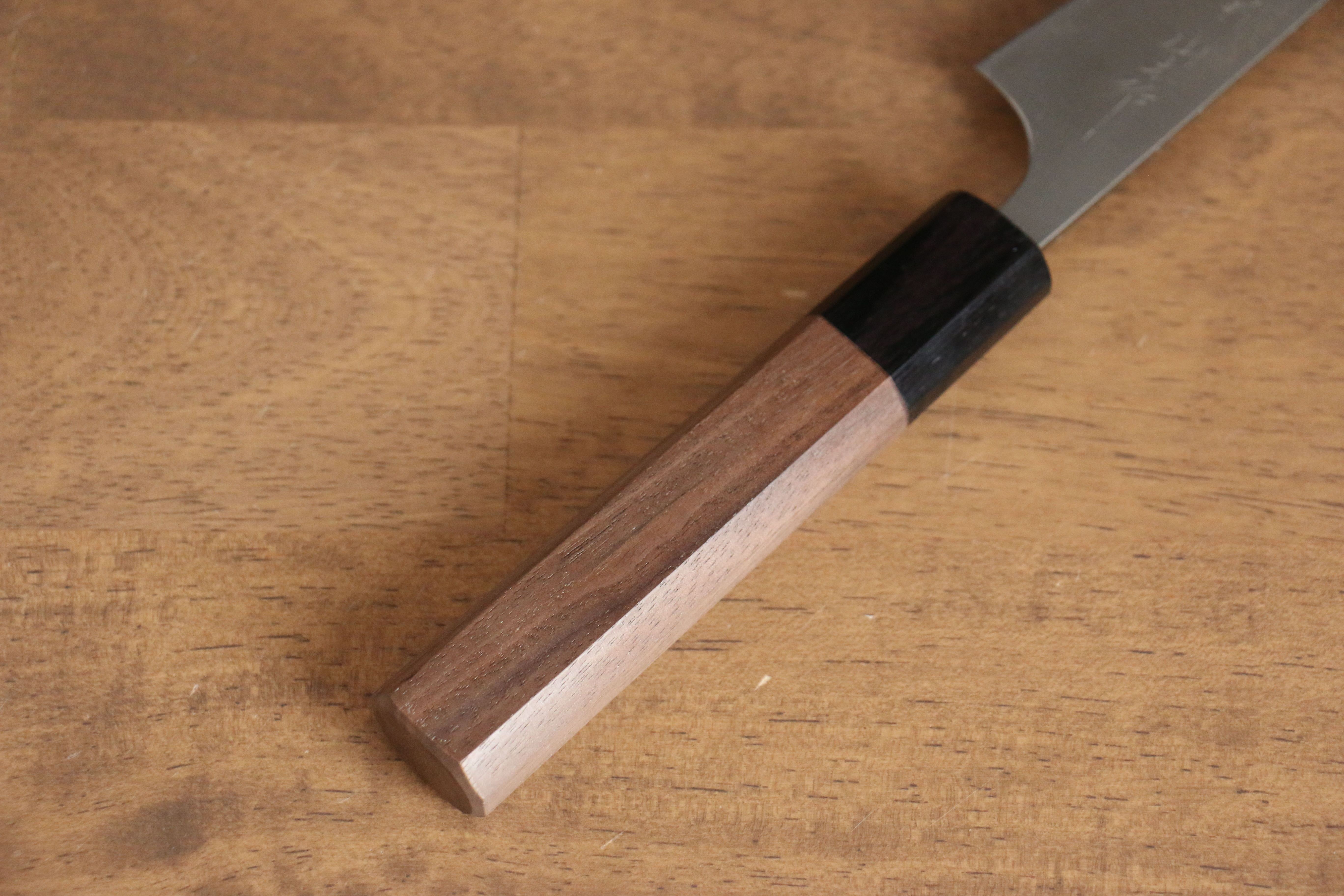 山本 直 VG10 大馬士革紋 多用途小刀  100mm 核桃木 握把 - 清助刃物
