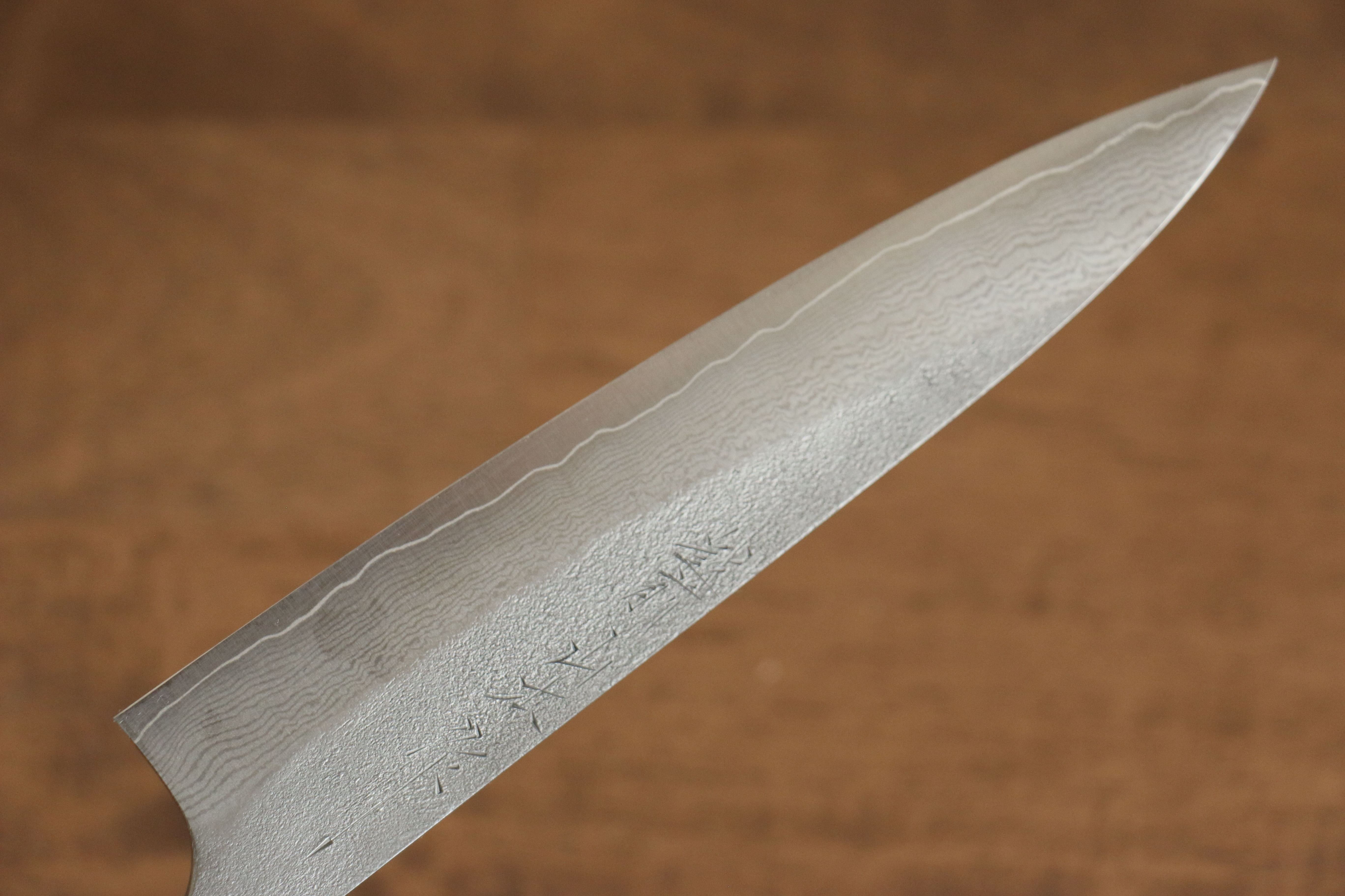 山本 直 VG10 梨地 大馬士革紋 多用途小刀  150mm 核桃木 握把 - 清助刃物