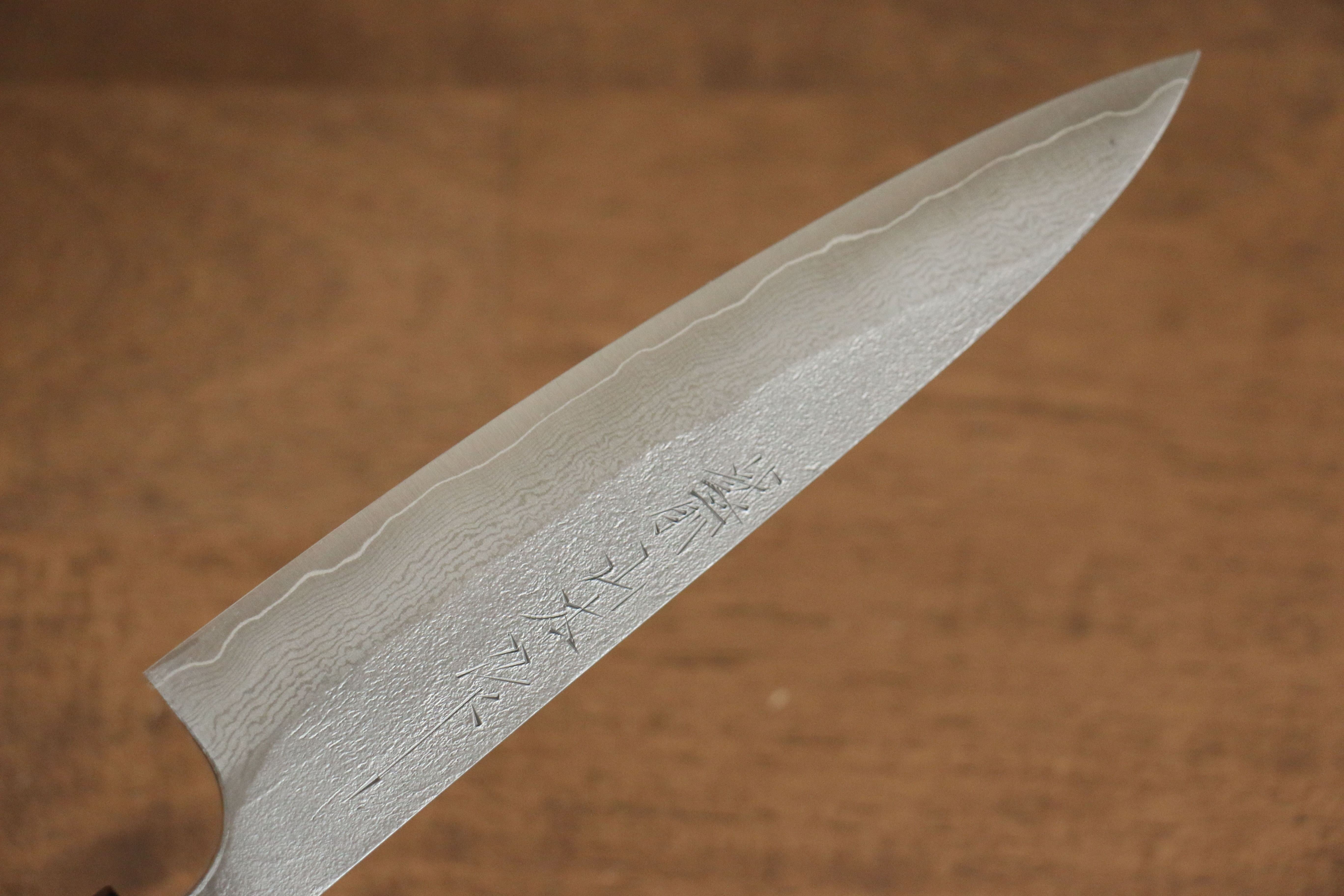 山本 直 VG10 梨地 大馬士革紋 多用途小刀  140mm 核桃木 握把 - 清助刃物