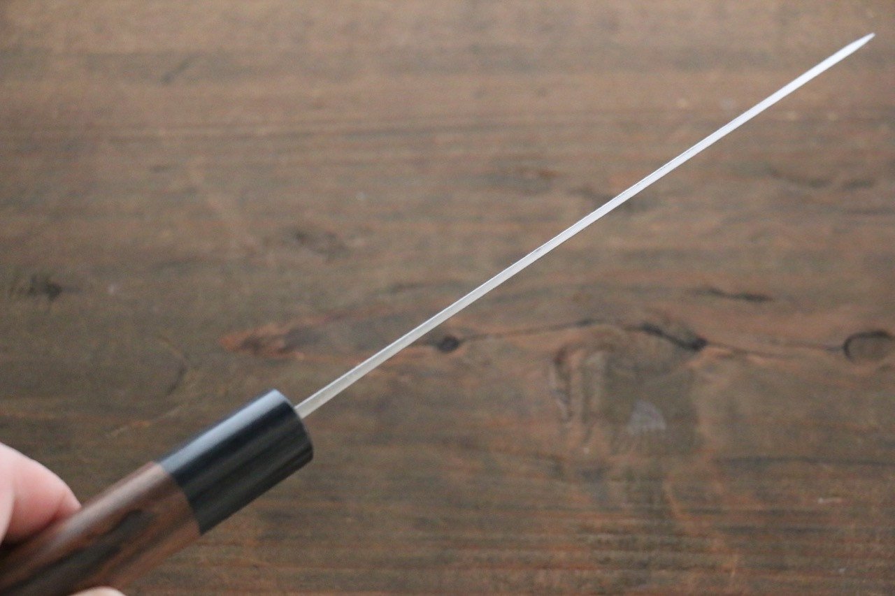 加藤 義實 超級青鋼 梨地 多用途小刀  150mm 紫檀木握把 - 清助刃物