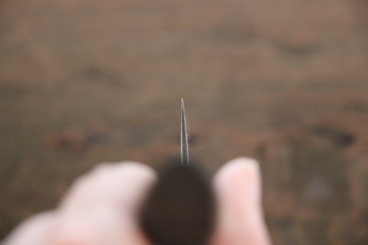 加藤 義實 超級青鋼 梨地 多用途小刀  150mm 紫檀木握把 - 清助刃物