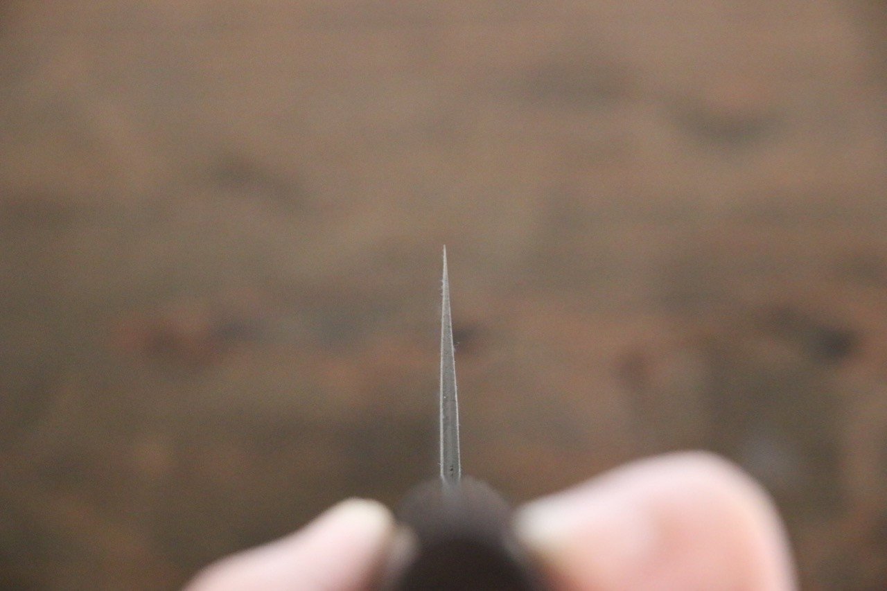 加藤 義實 超級青鋼 梨地 三德刀  165mm 紫檀木握把 - 清助刃物