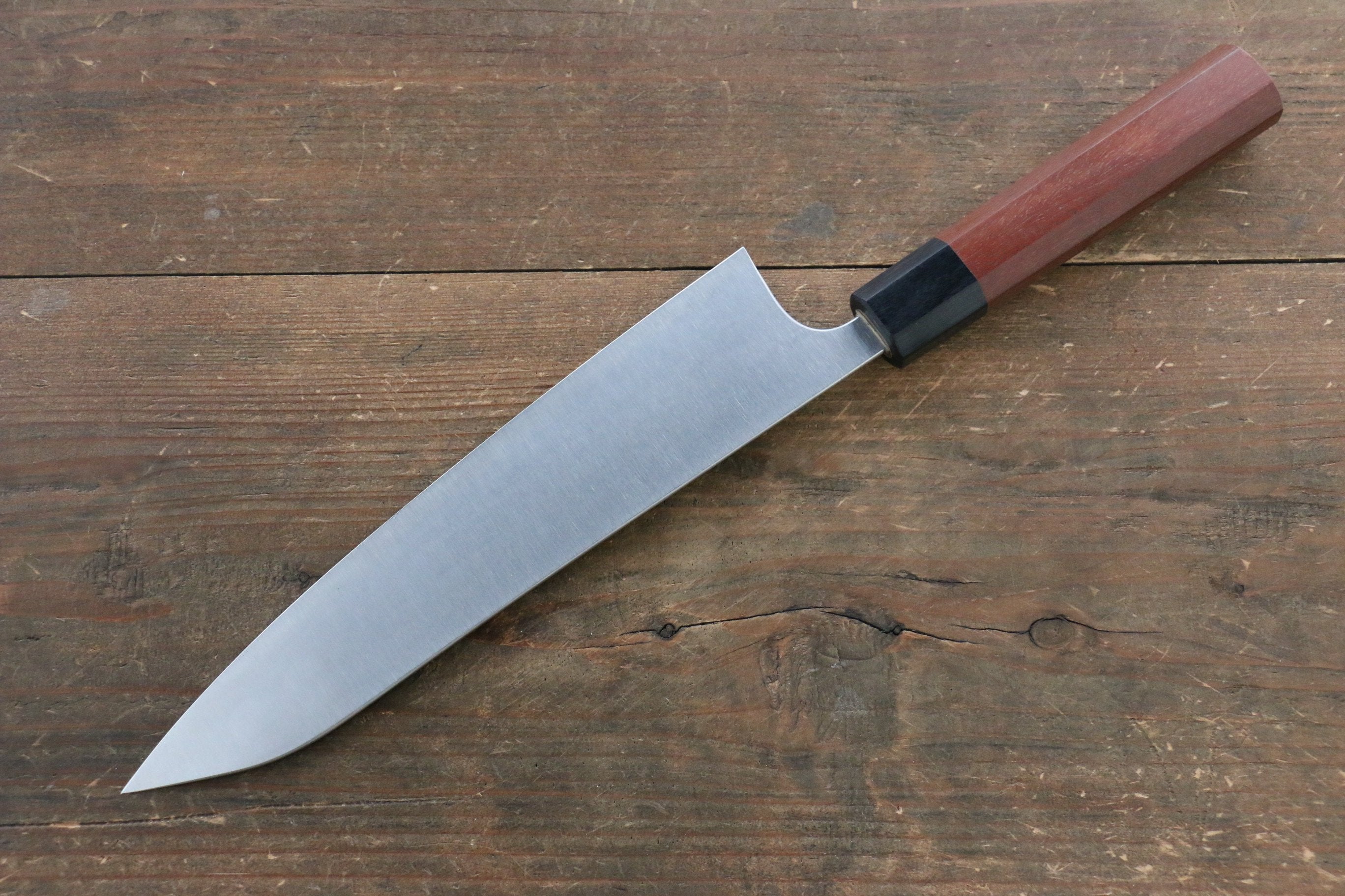 柴田崇行 甲鐵 超級青鋼 牛刀 210mm Jarrah 握把 - 清助刃物
