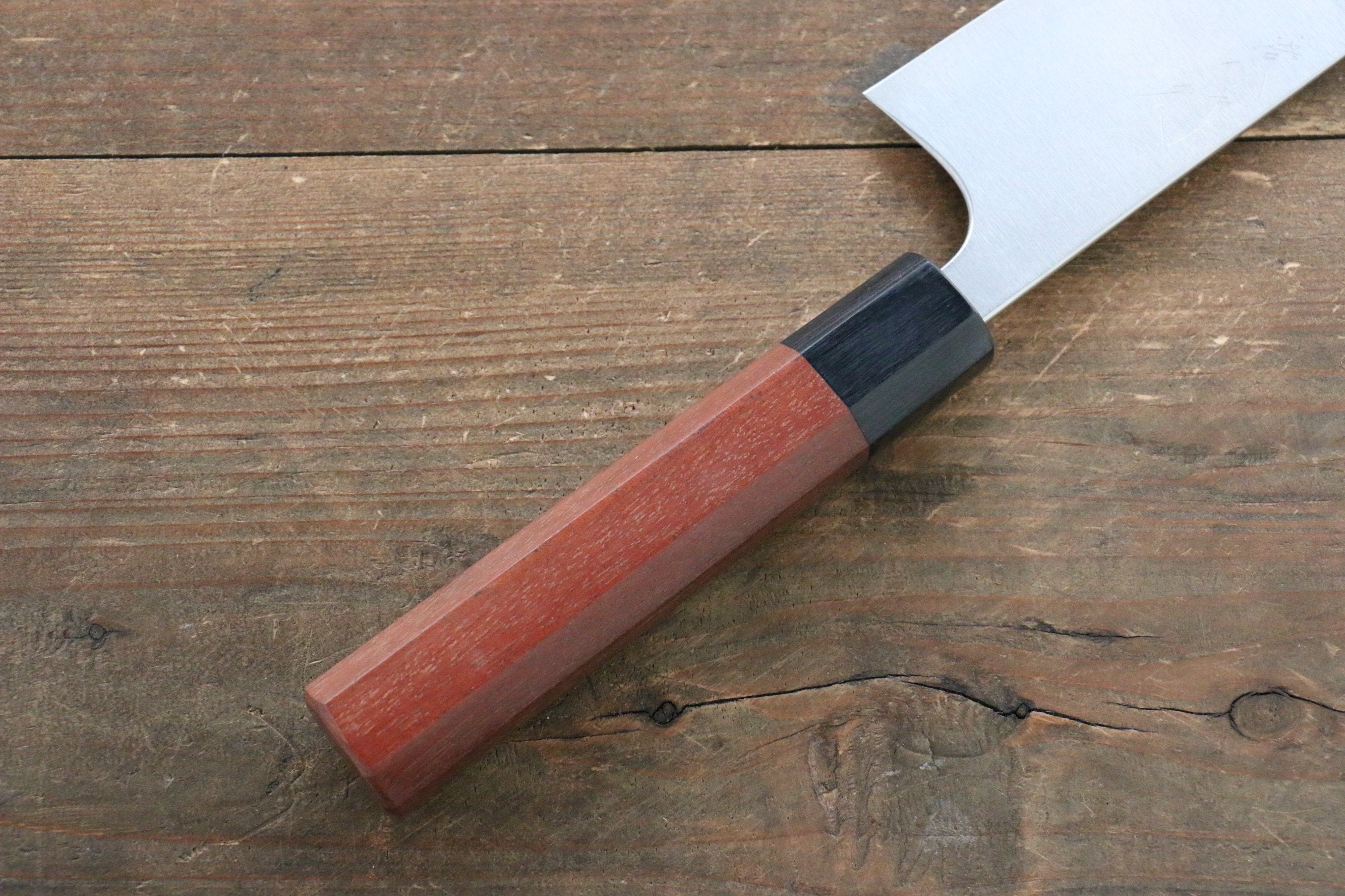 柴田崇行 甲鐵 超級青鋼 牛刀 210mm Jarrah 握把 - 清助刃物