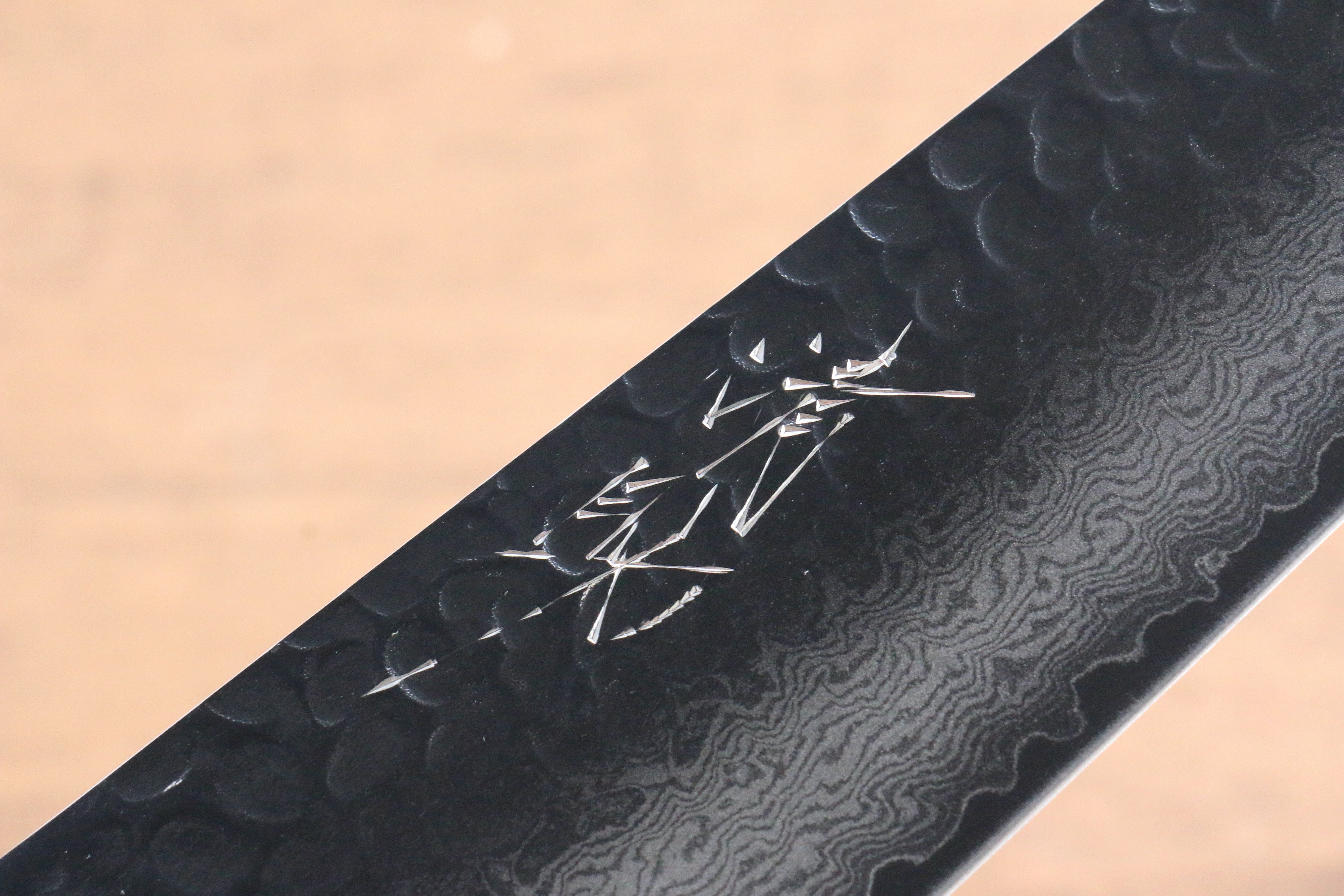 清助 VG10 33層 鎚目 大馬士革紋 牛刀 210mm 青合成木 握把 - 清助刃物