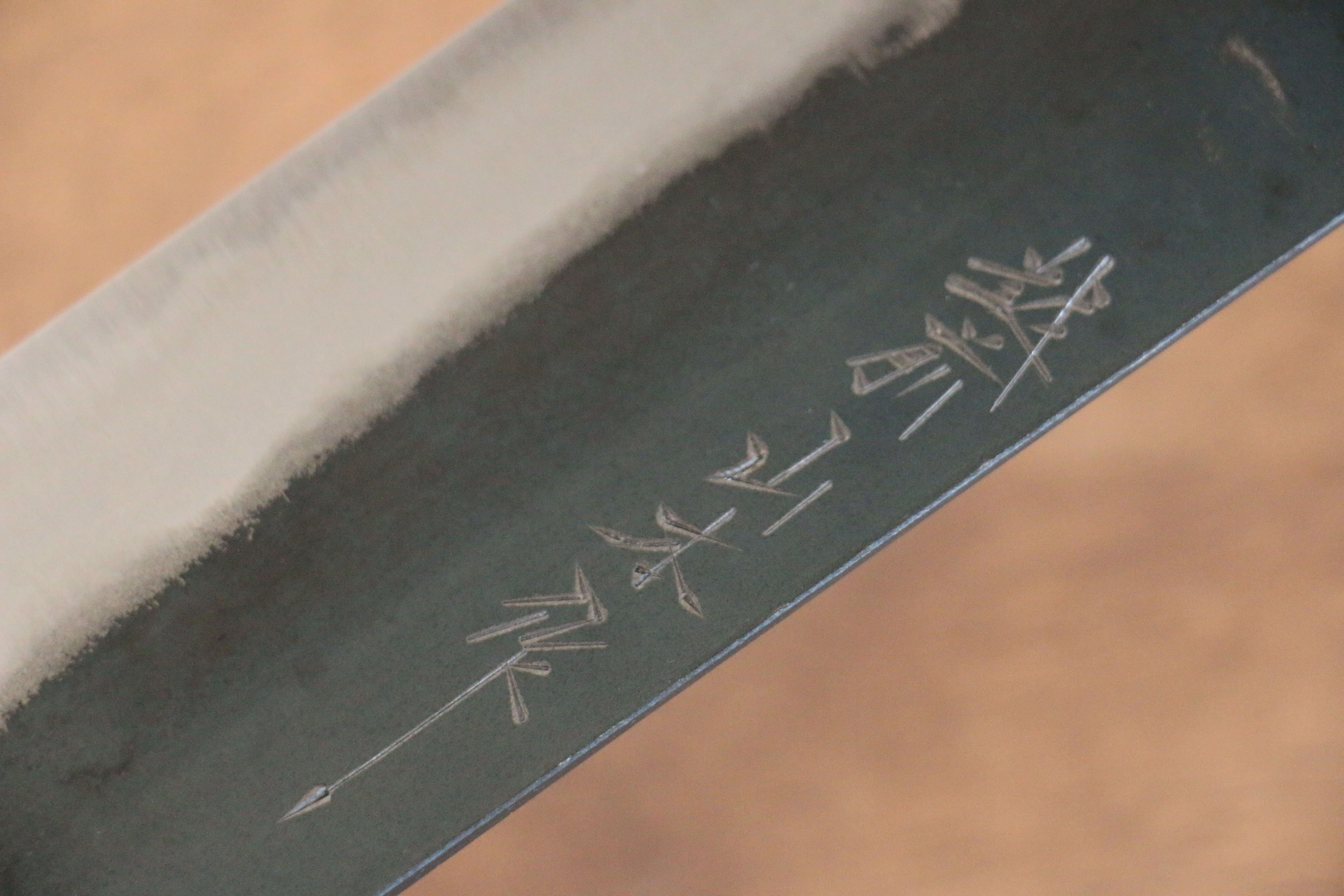 山本 直 白鋼 黑打 菜切 165mm 櫻桃木 握把 - 清助刃物
