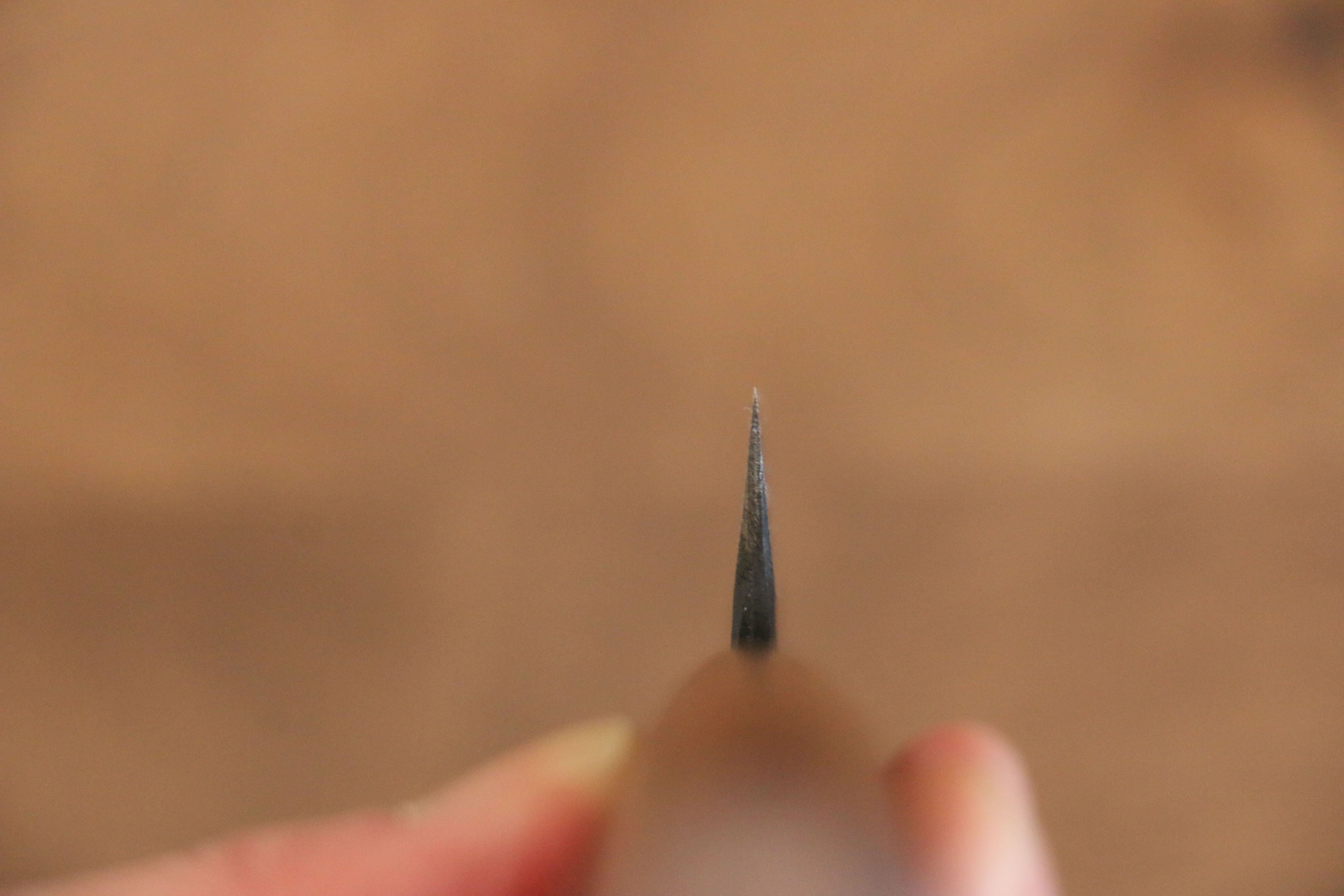 山本 直 青鋼 黑打 鎚目 (丸) 多用途小刀  140mm 核桃木 握把 - 清助刃物