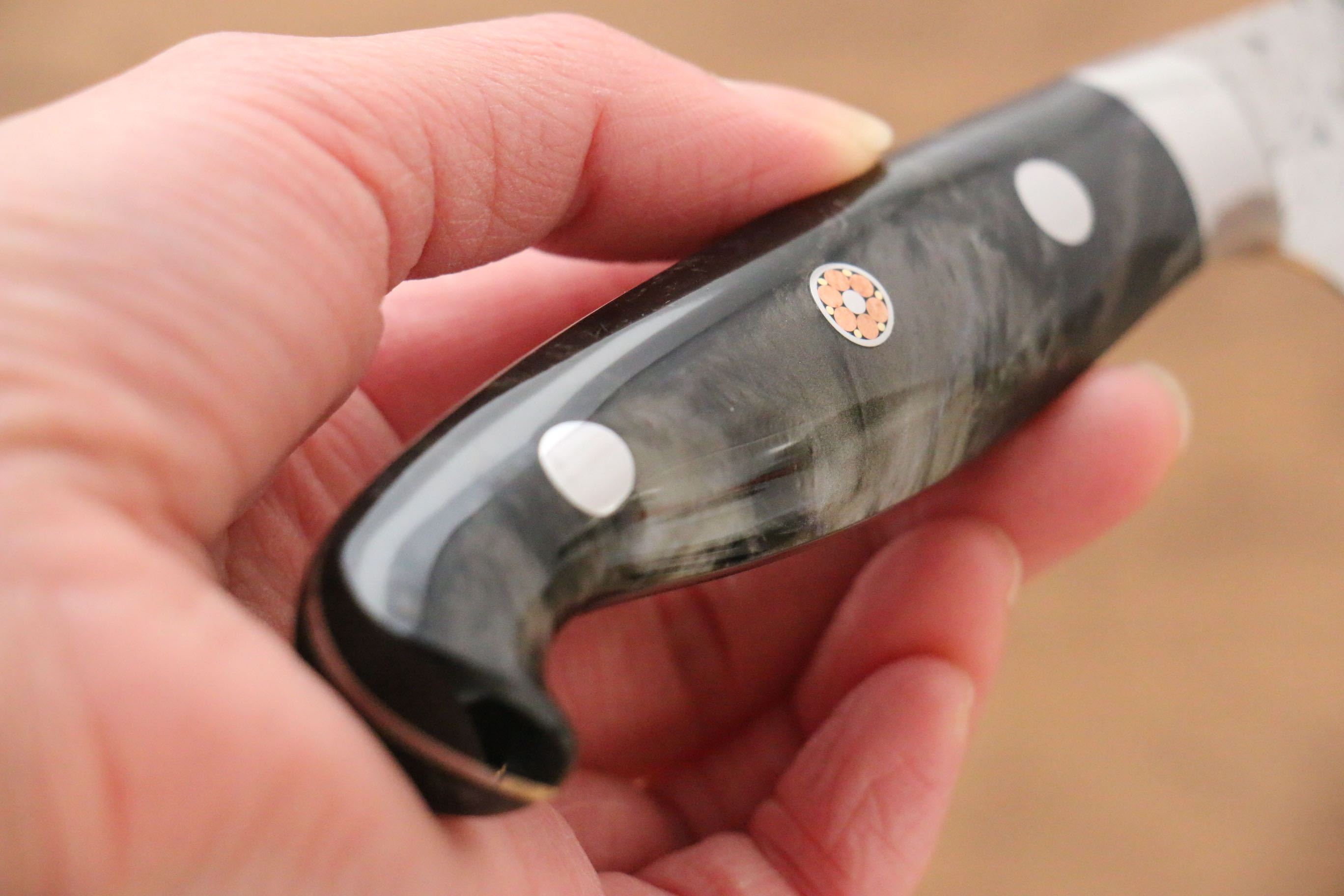 黑崎 優 雫 SG2 鎚目 多用途小刀  130mm 黑壓克力 握把 - 清助刃物