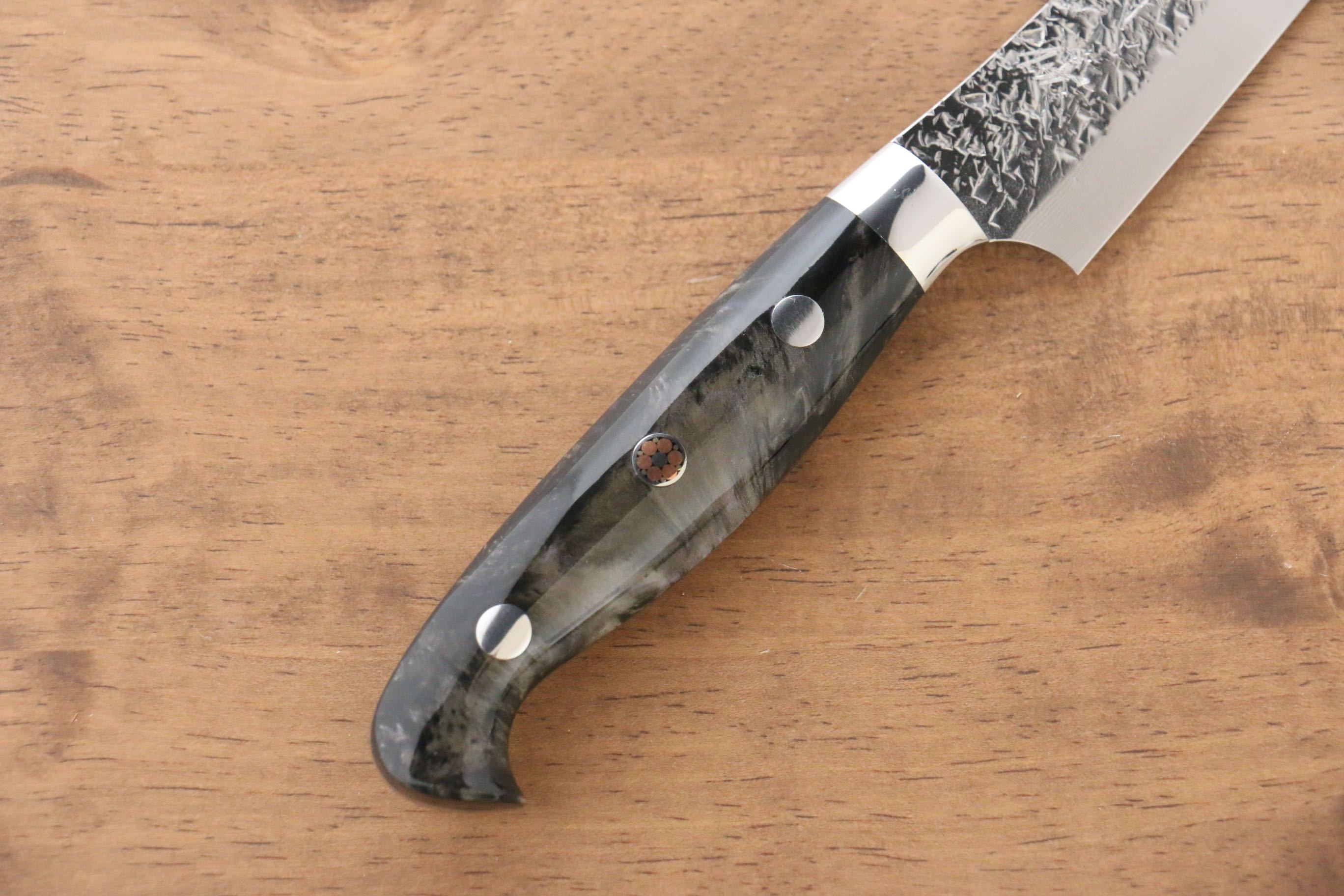 黑崎 優 雫 SG2 鎚目 多用途小刀  130mm 黑壓克力 握把 - 清助刃物