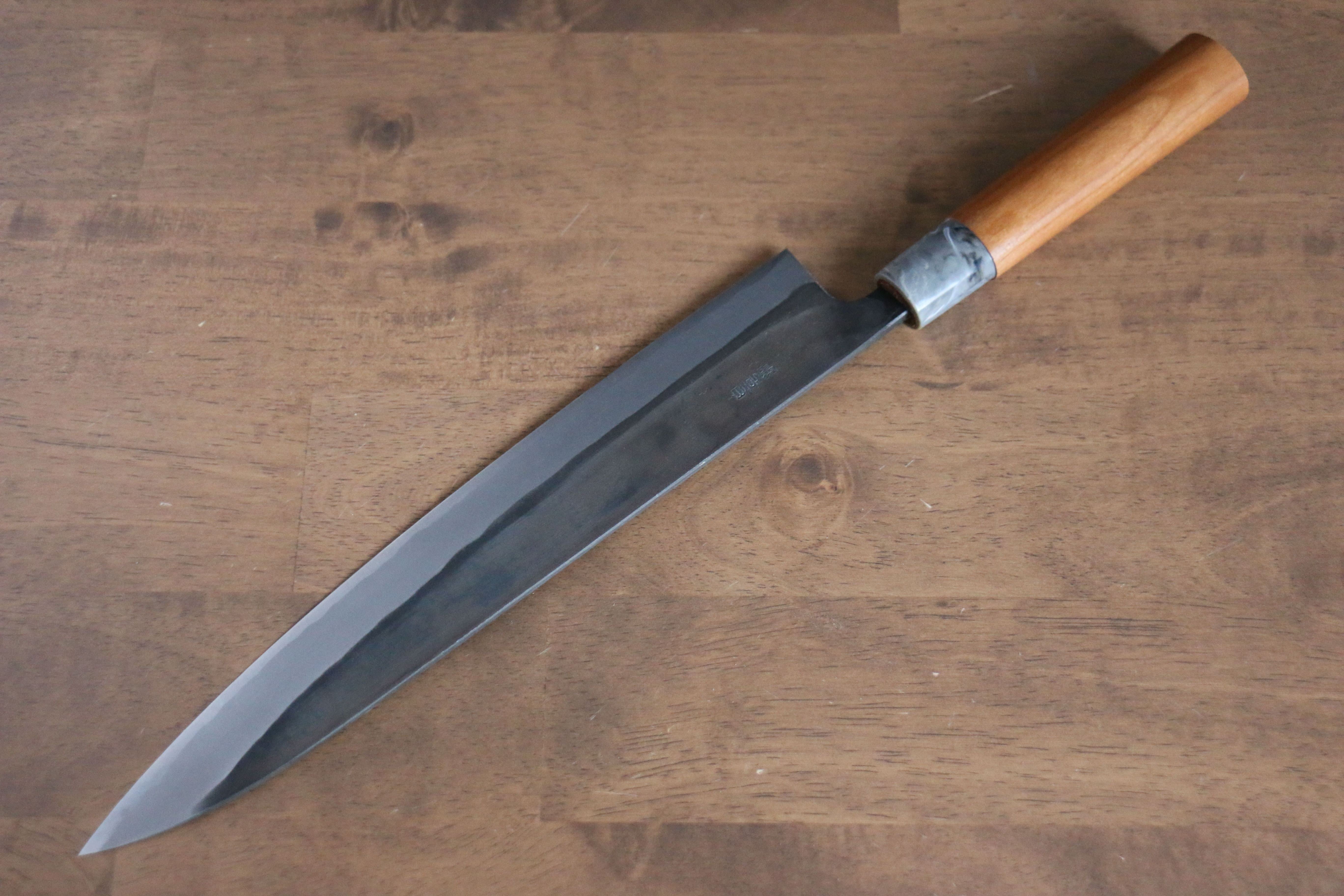 山本 直 白鋼二號 黑打 筋引  270mm 櫻桃木 握把 - 清助刃物