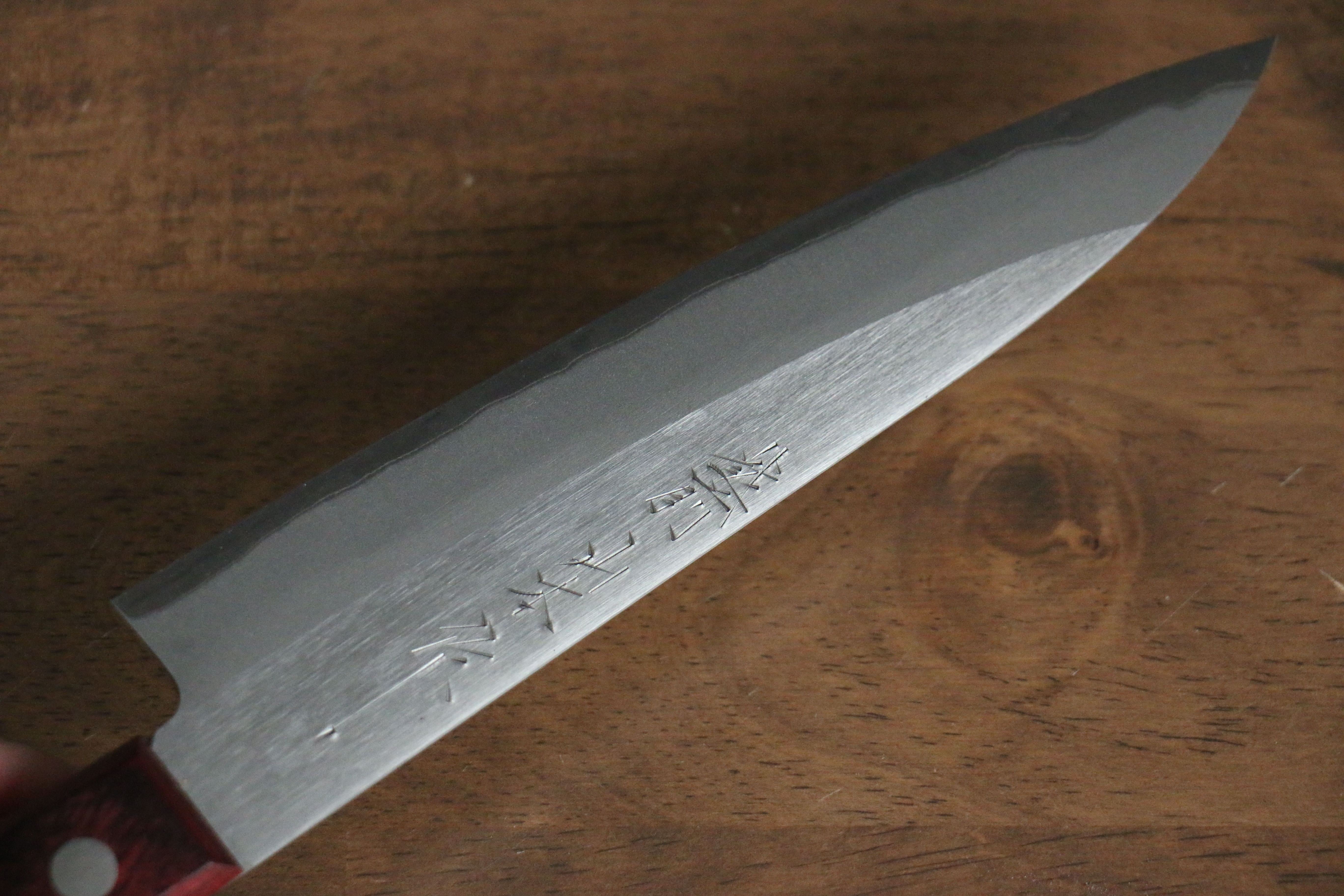 山本 直 白鋼二號 多用途小刀  150mm 紅合成木 握把 - 清助刃物