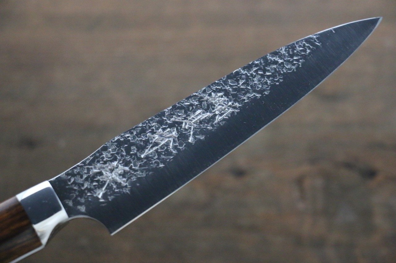 黑崎 優 雫 SG2 鎚目 多用途小刀  120mm 鐵木握把 - 清助刃物