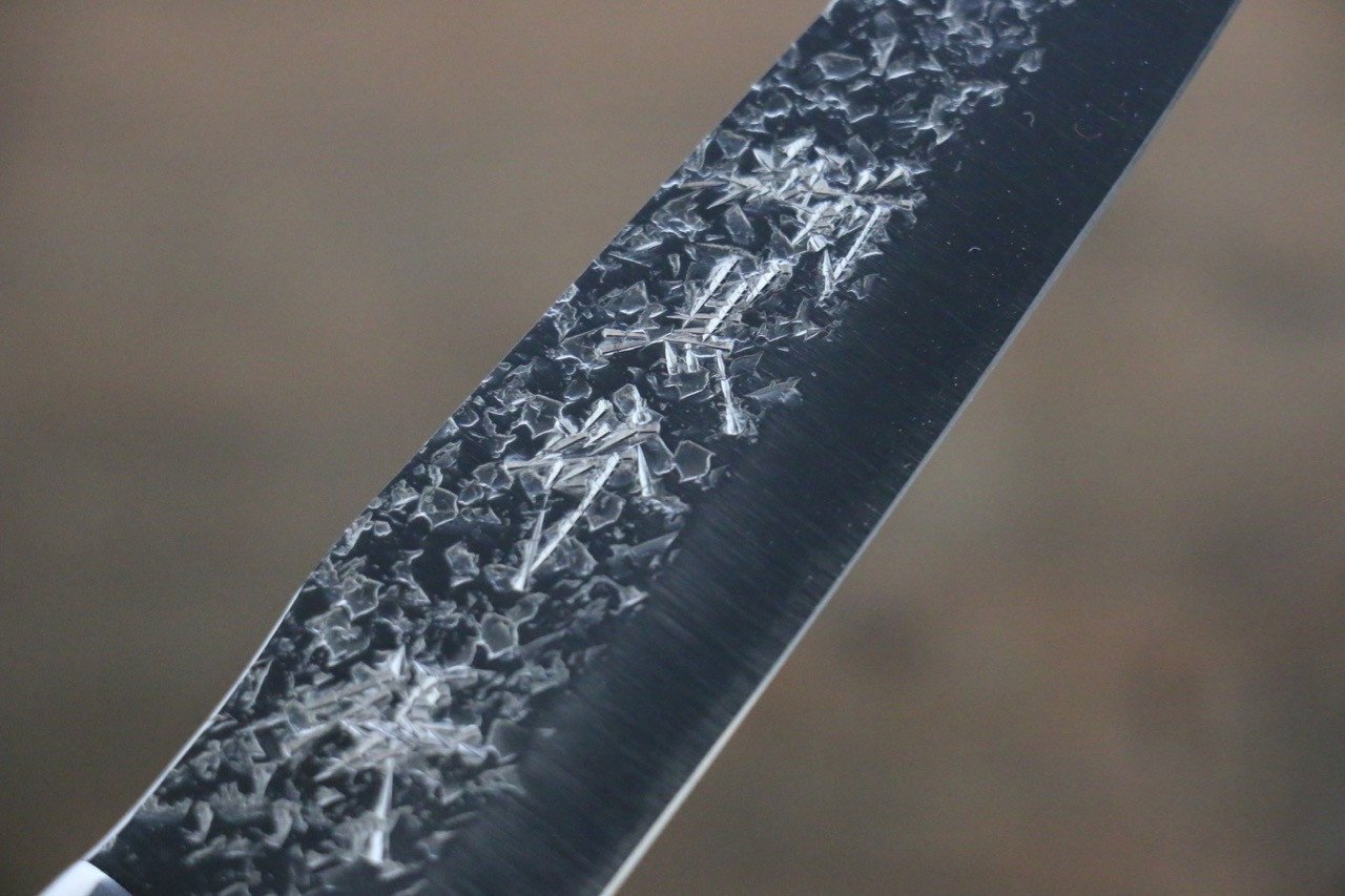 黑崎 優 雫 SG2 鎚目 多用途小刀  120mm 鐵木握把 - 清助刃物