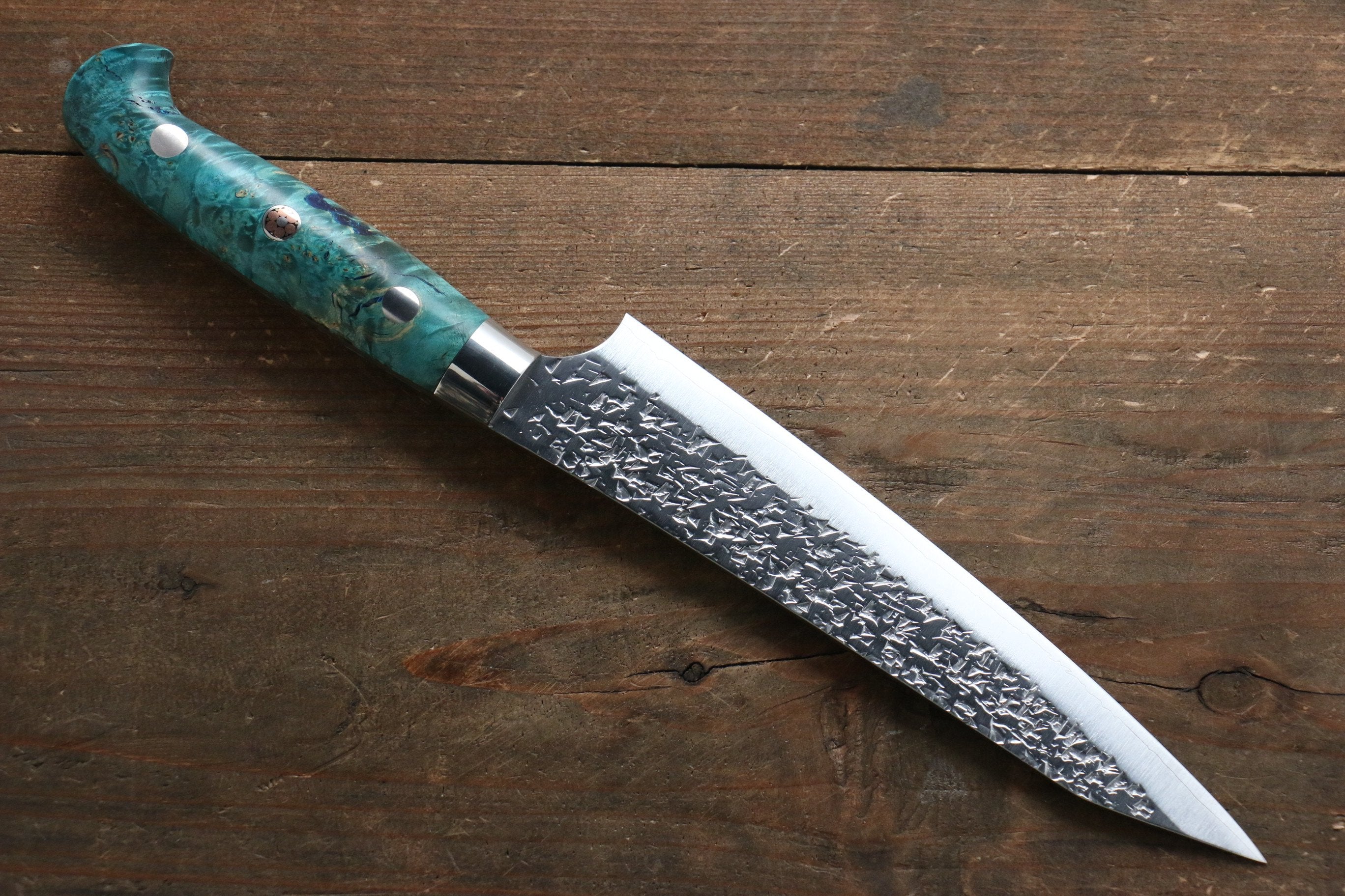 黑崎 優 雫 SG2 鎚目 多用途小刀  150mm 穩定木 握把 - 清助刃物