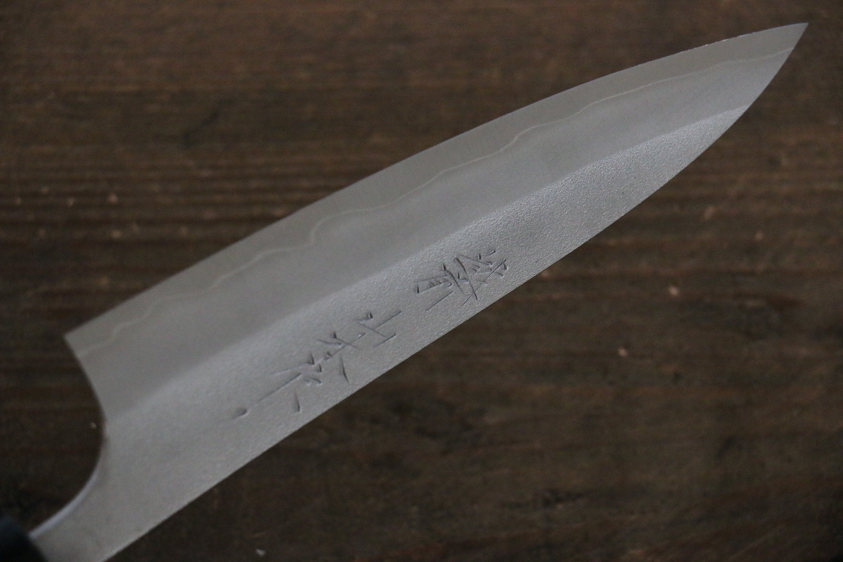 山本 直 銀三鋼 梨地 多用途小刀  120mm 核桃木握把 - 清助刃物