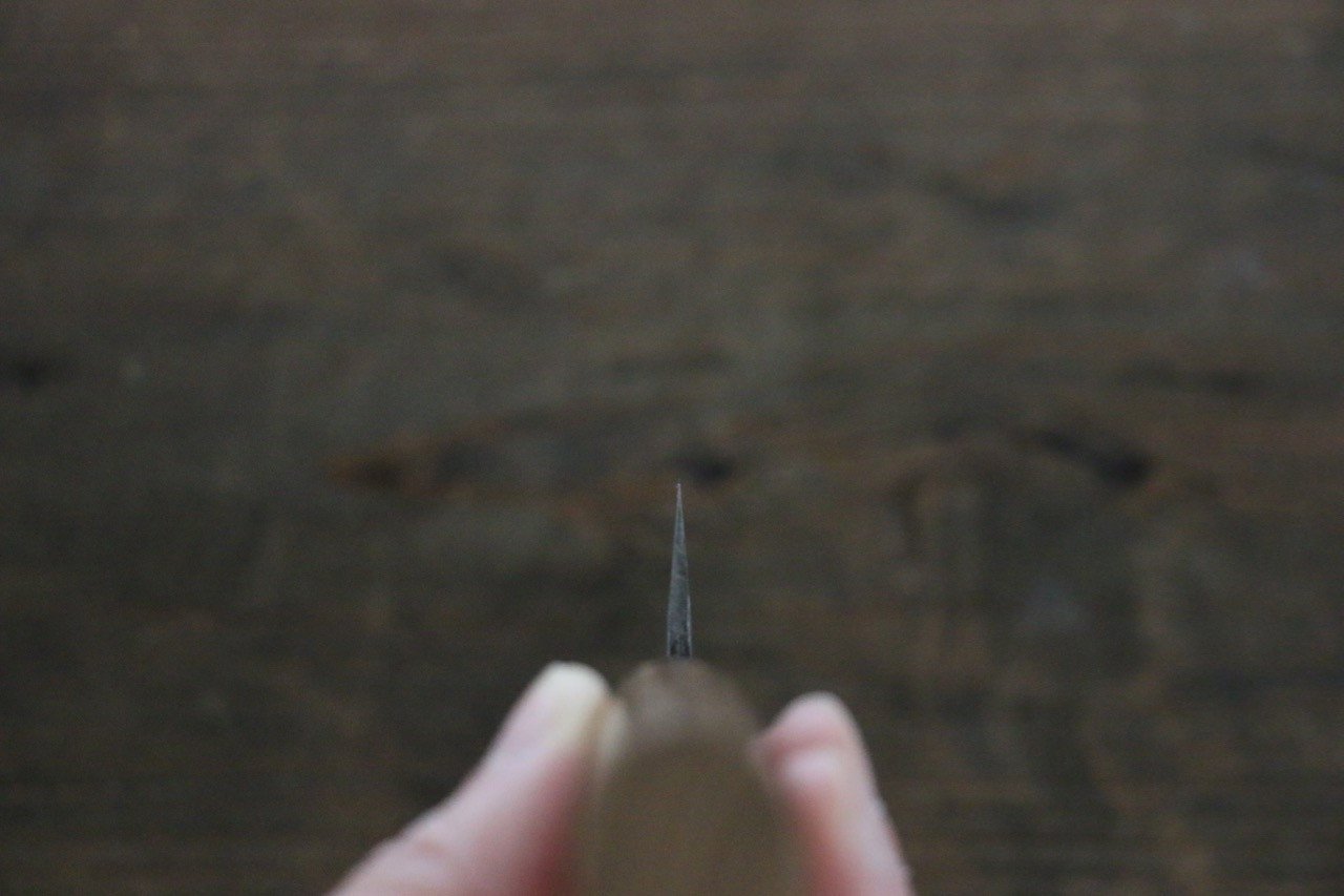 清助 青鋼二號 梨地 多用途小刀  135mm 栗木 握把 - 清助刃物