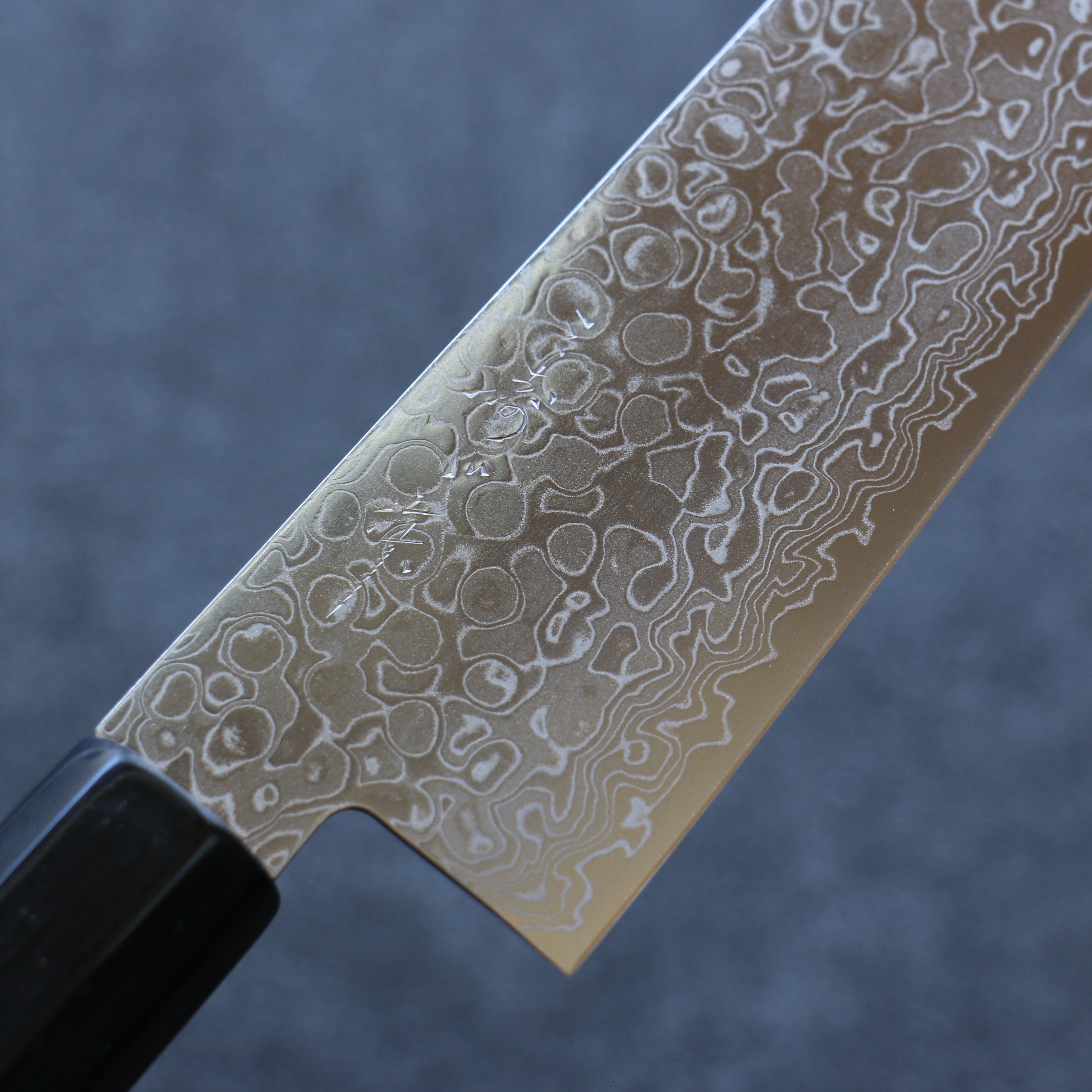 三寿ゞ (Misuzu) AUS10 大馬士革紋 打磨處理 牛刀  210mm 木蘭 握把 - 清助刃物