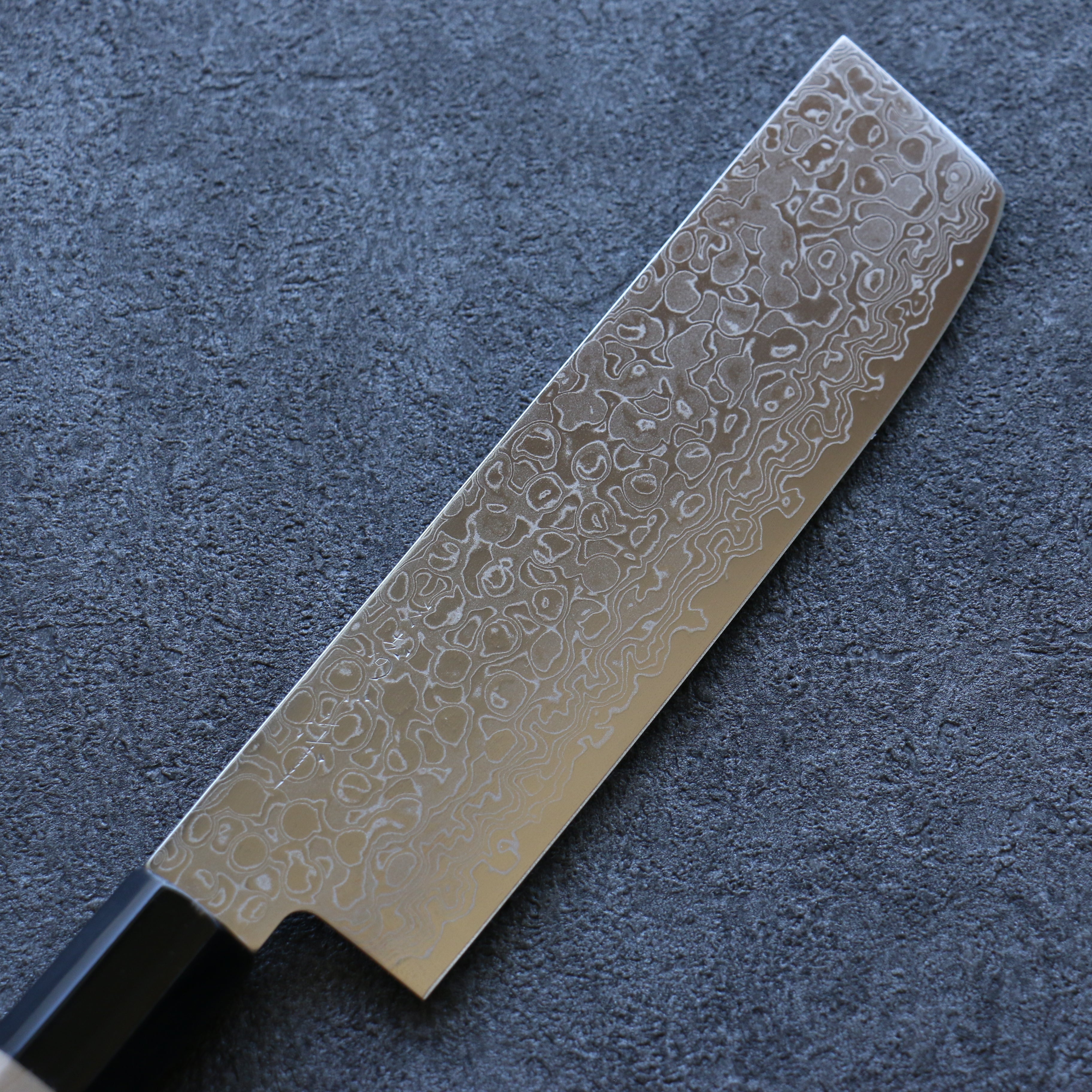 三寿ゞ (Misuzu) AUS10 大馬士革紋 打磨處理 菜切  165mm 木蘭 握把 - 清助刃物