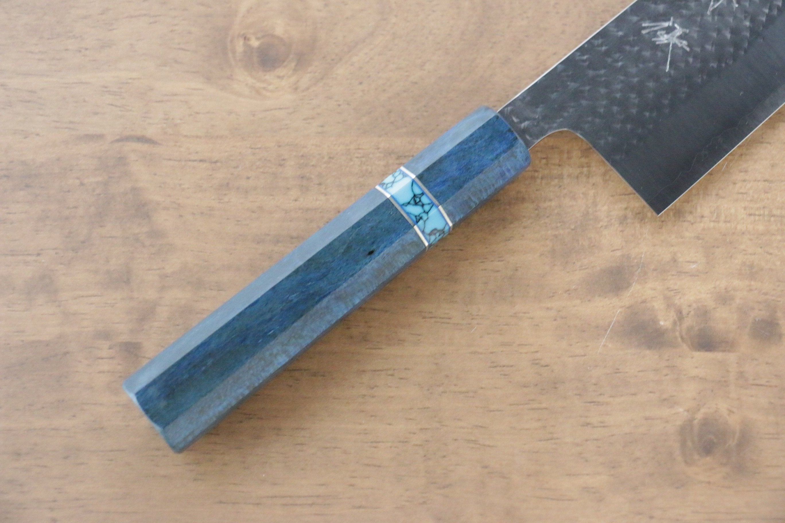 黑崎 優 閃光 SG2 鎚目 牛刀  270mm 楓木（青色帶土耳其石環型設計） 握把 - 清助刃物