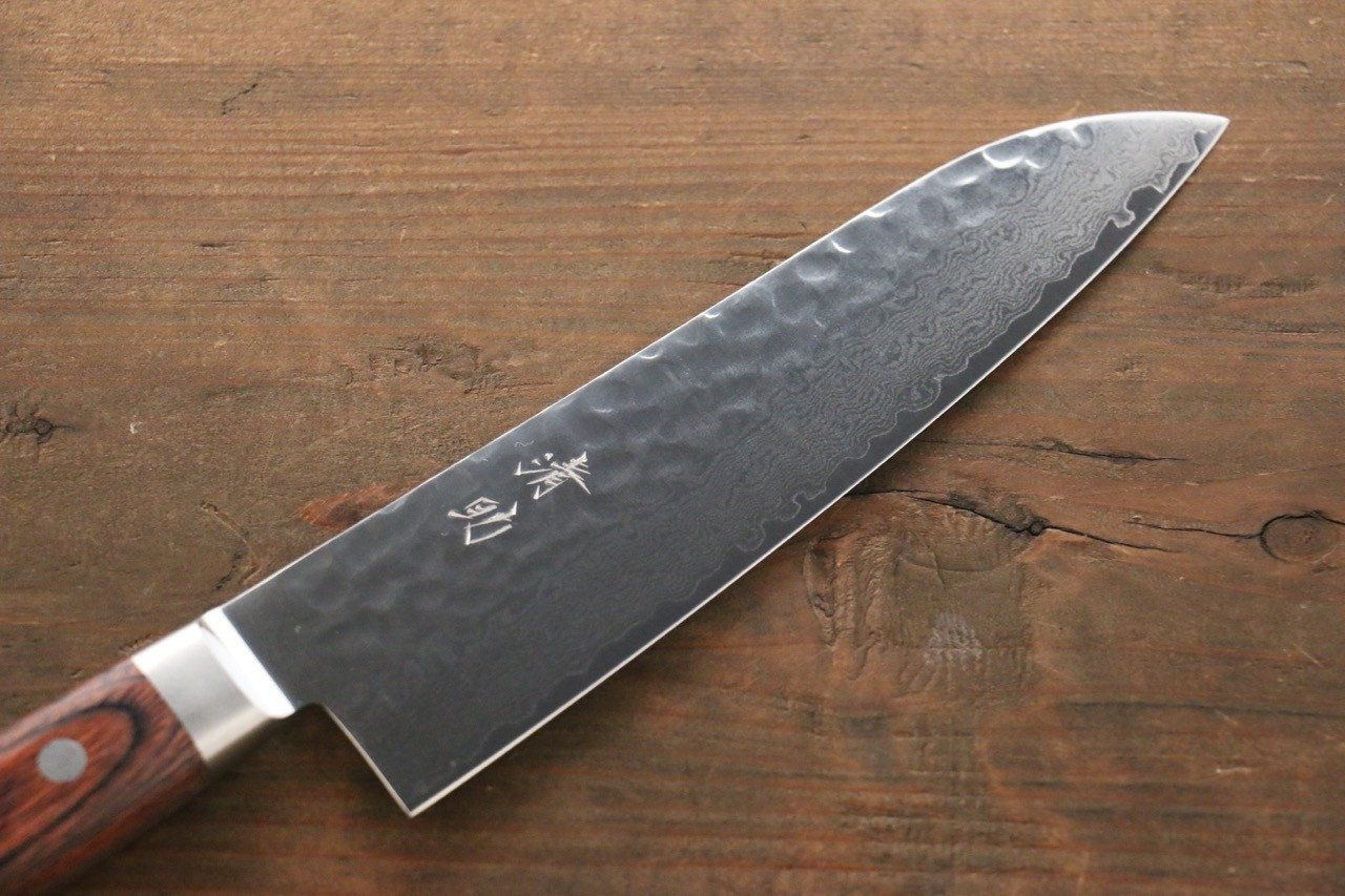 清助 VG10 33層 大馬士革紋 三德刀  180mm 桃花心木 握把 - 清助刃物