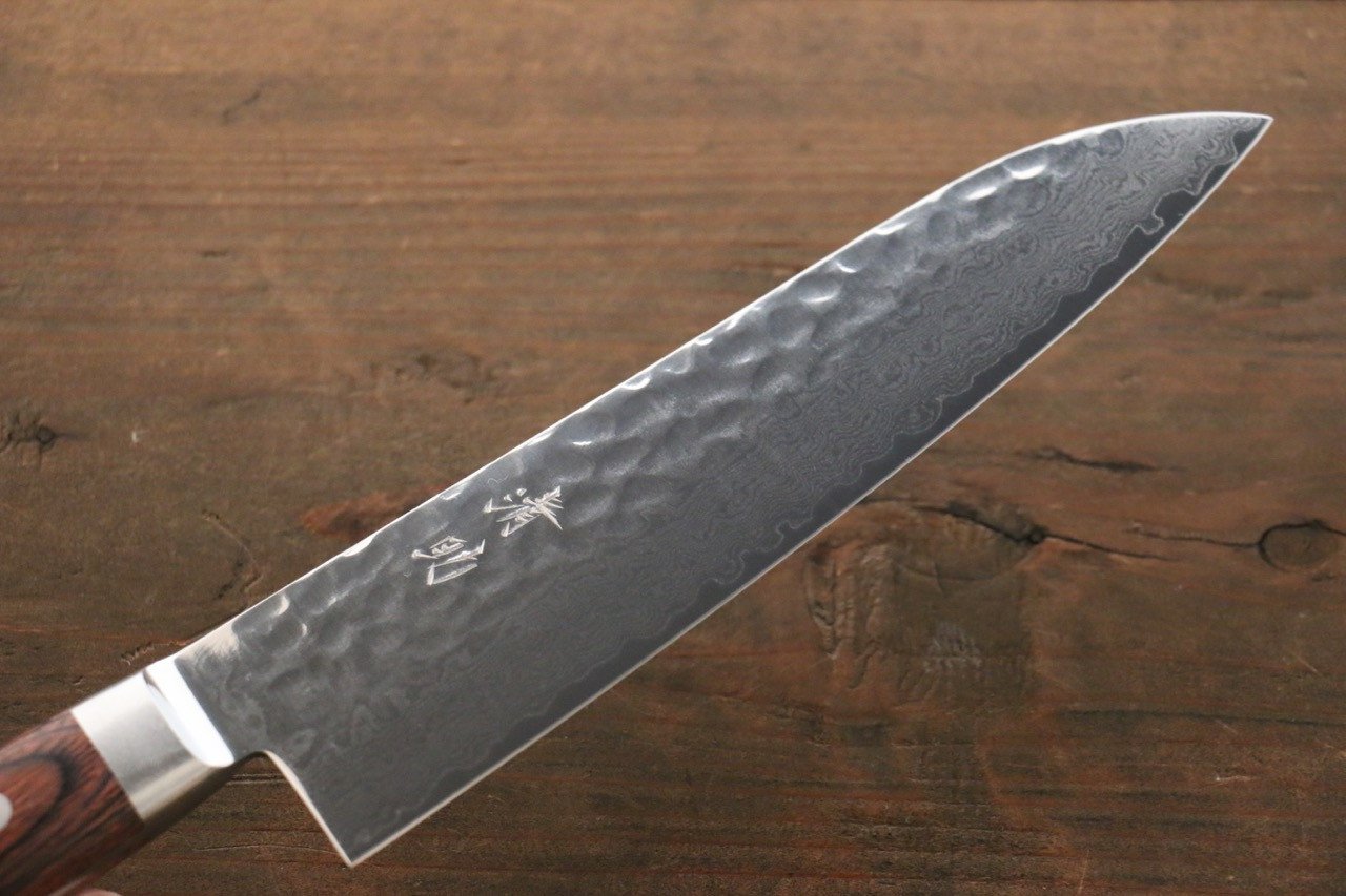 清助 VG10 33層 大馬士革紋 三德刀  180mm 桃花心木 握把 - 清助刃物
