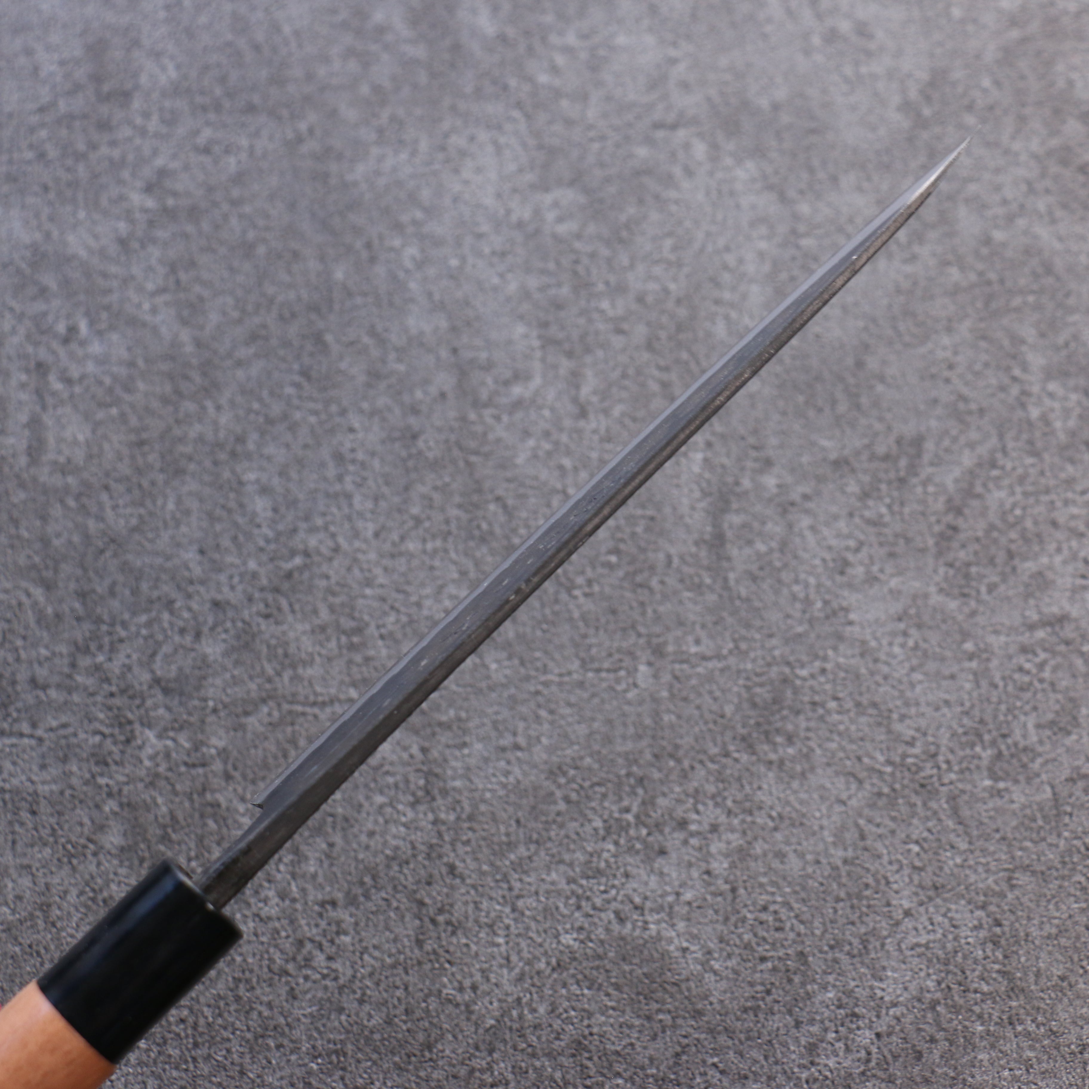 山本 直 青鋼 黑打 鎚目 (丸) 牛刀  180mm 核桃木 握把 - 清助刃物