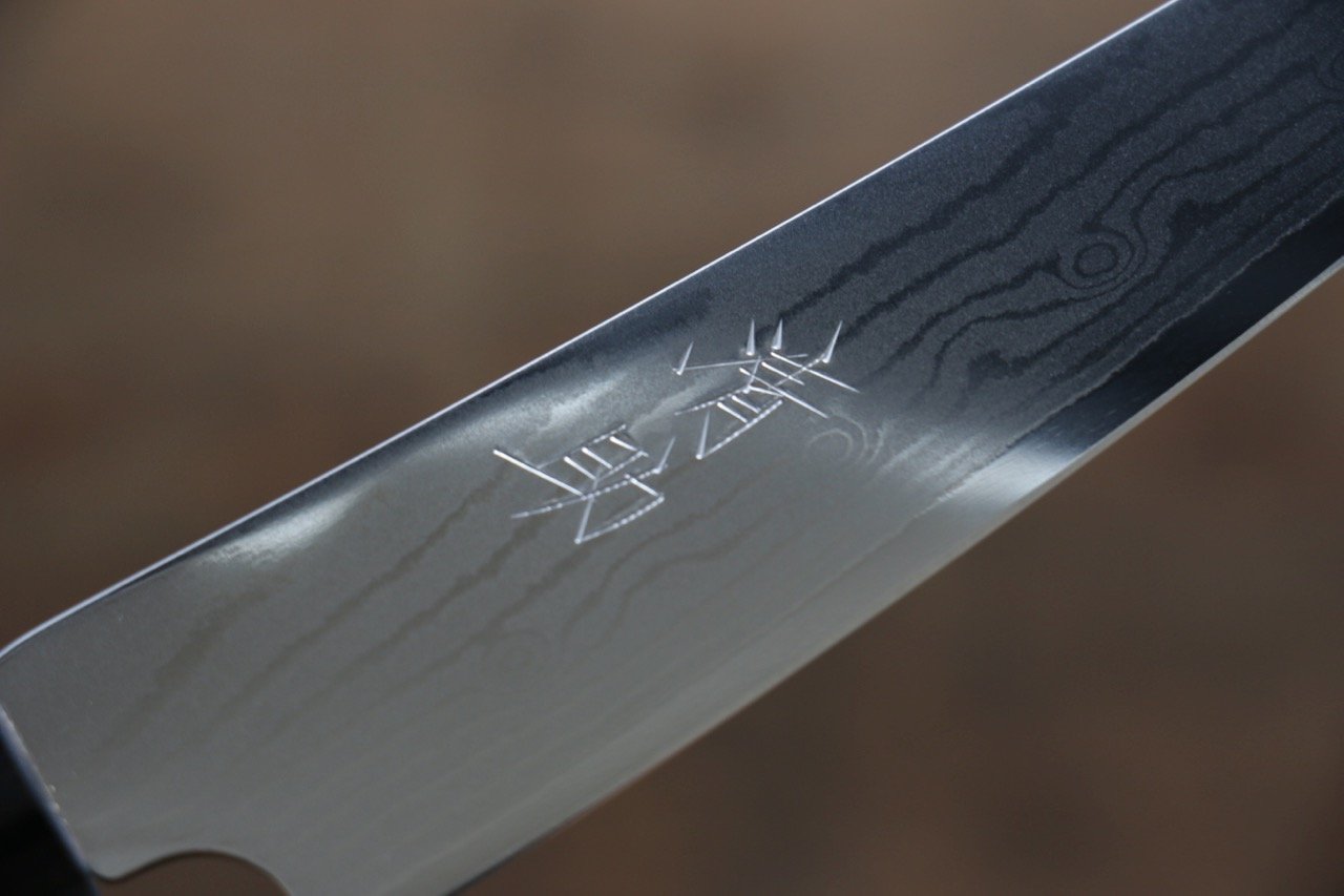 清助 VG10 37層大馬士革紋 多用途小刀 130mm 櫻桃木 握把 - 清助刃物