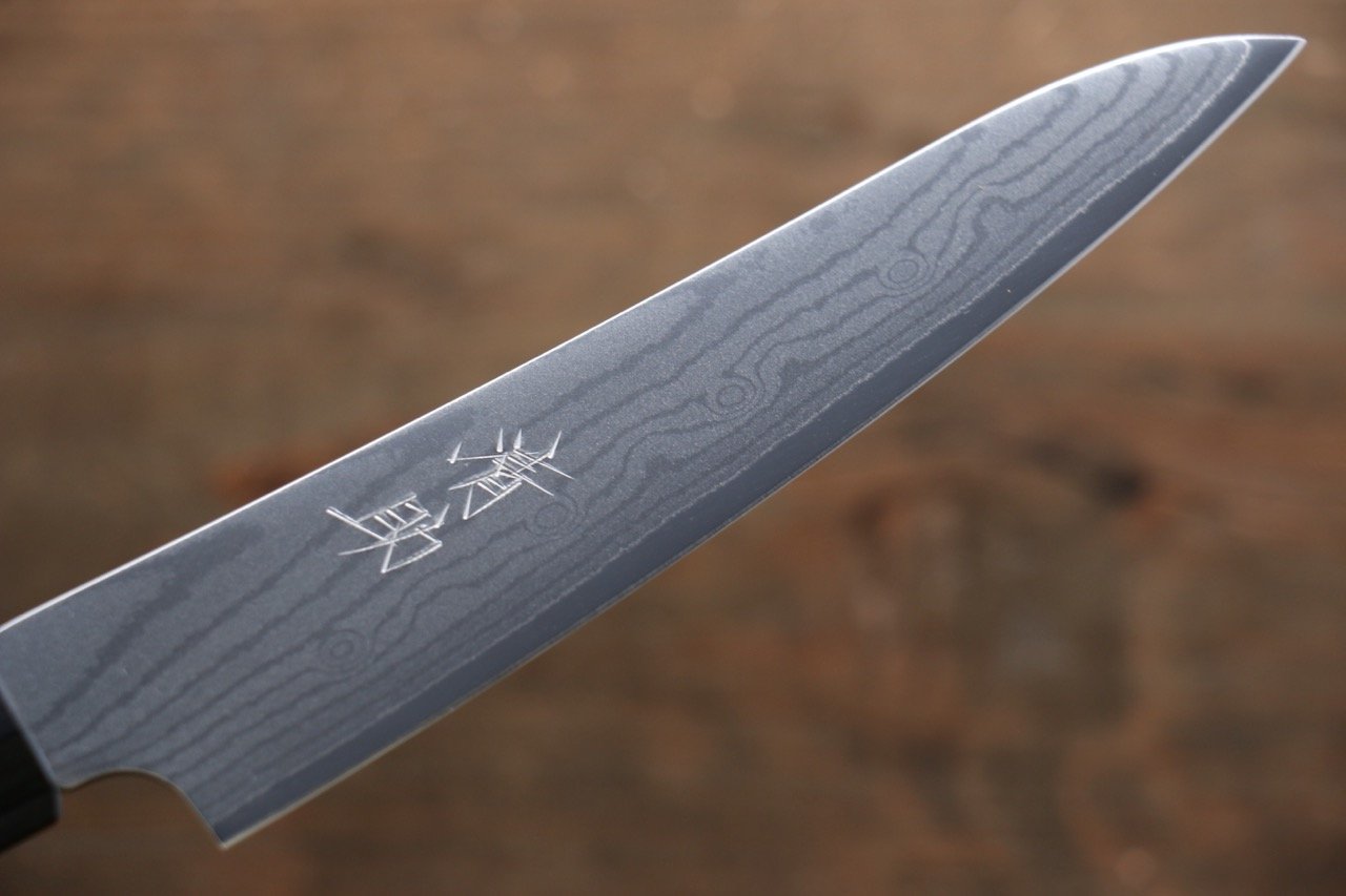 清助 VG10 37層大馬士革紋 多用途小刀 130mm 櫻桃木 握把 - 清助刃物