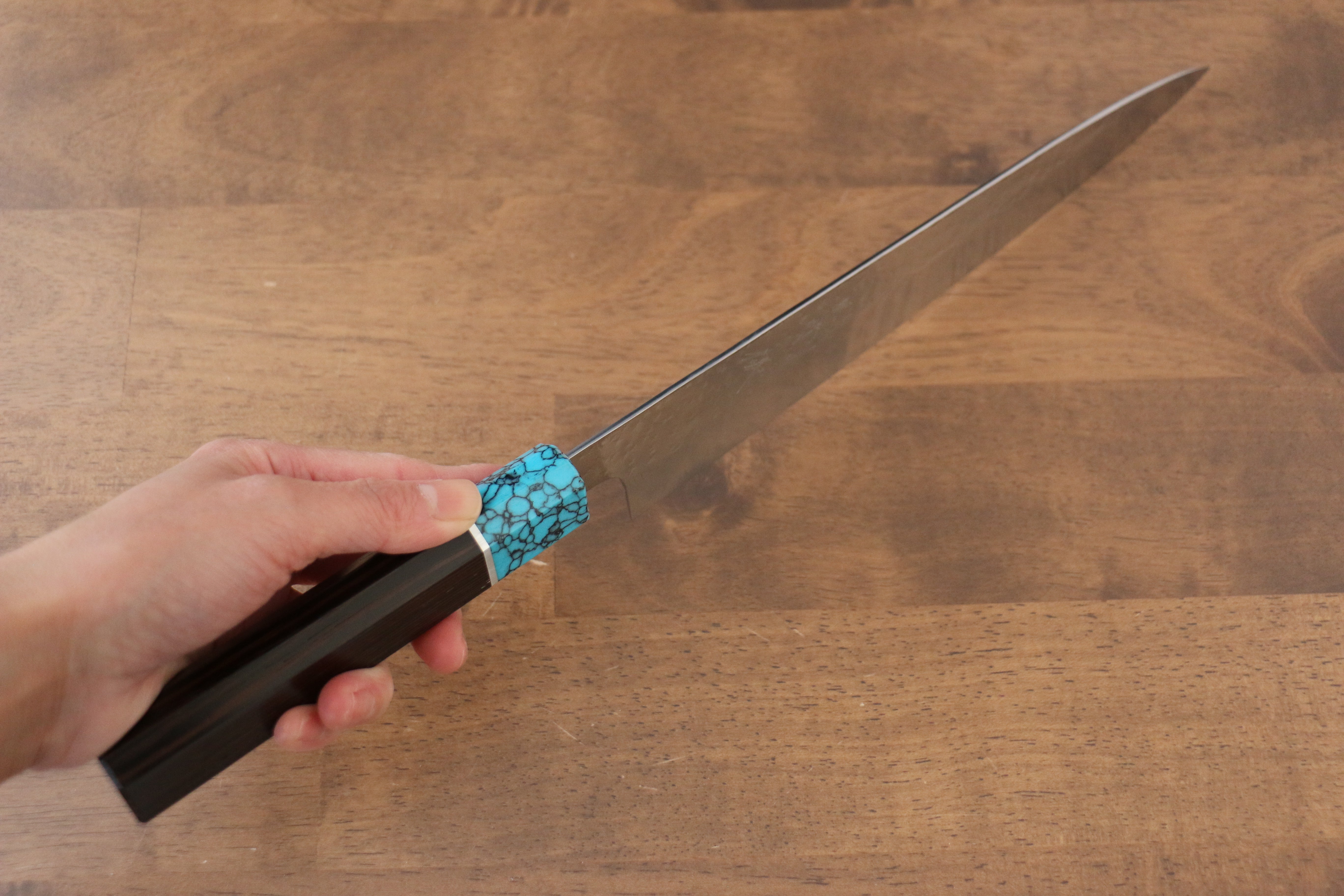 黑崎 優 閃光 SG2 鎚目 筋引  240mm 雞翅木 握把 - 清助刃物