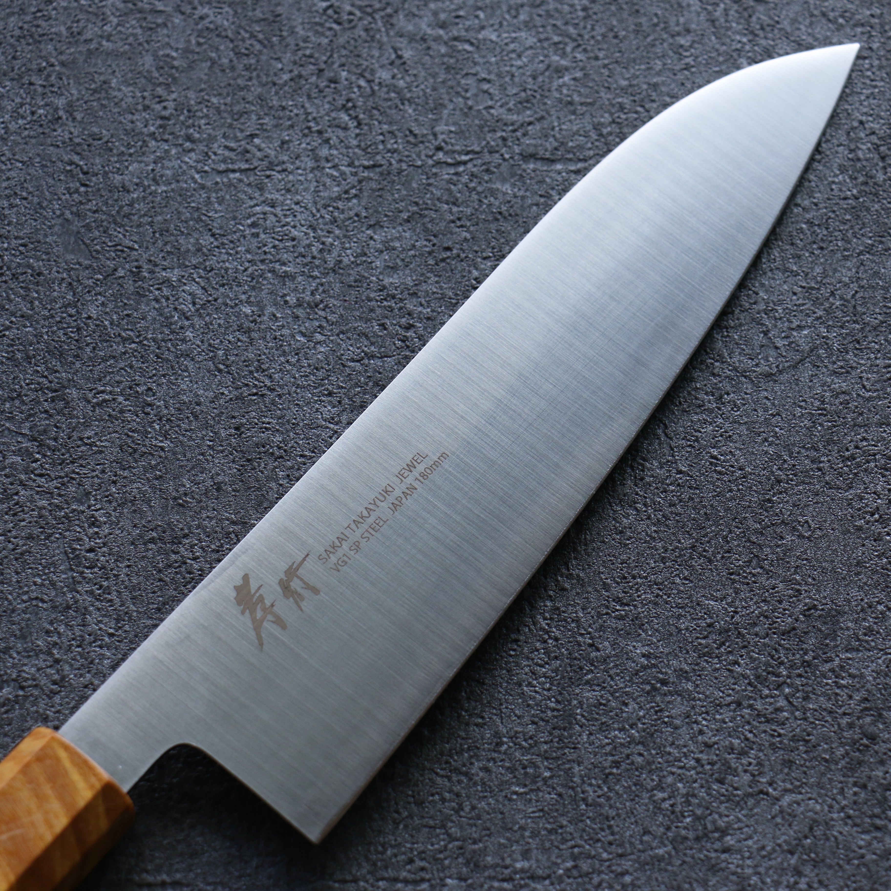 堺 孝行 JEWEL 托帕石 VG1 三德刀  180mm 雞翅木（兩側黃口輪） 握把 - 清助刃物