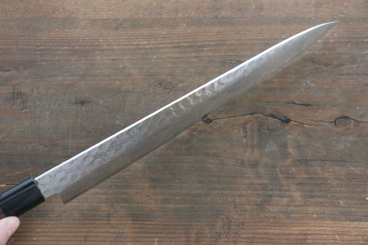 堺 孝行 AUS10 45層大馬士革紋 筋引  240mm 紫檀木握把 - 清助刃物
