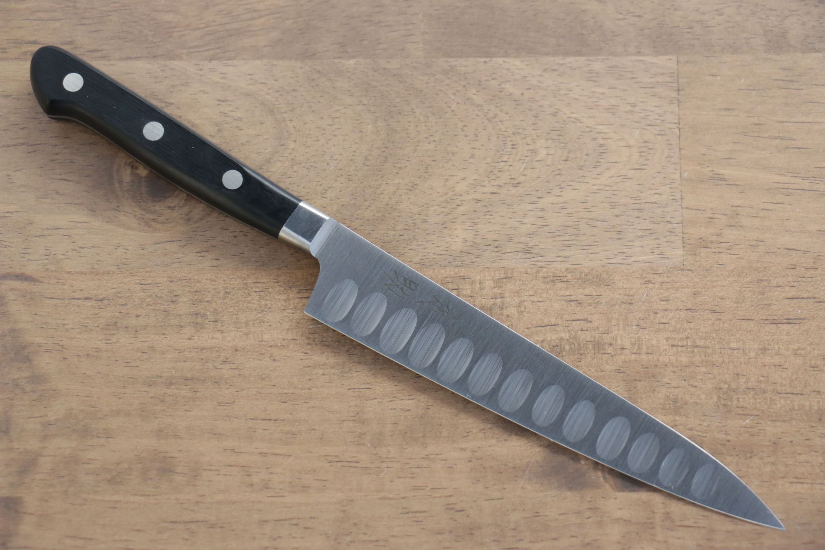 清助 瑞典鋼 多用途小鮭魚刀 150mm 黑合成木 握把 - 清助刃物
