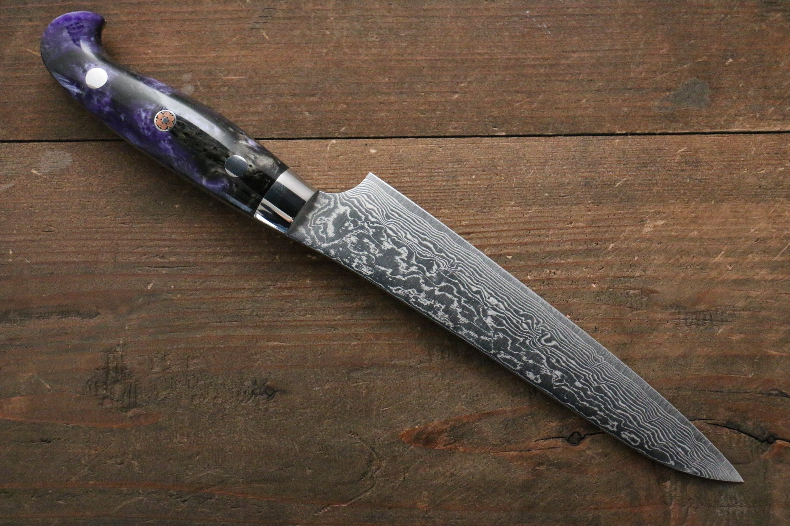 黑崎 優 雫 SG2 鎚目 多用途小刀  150mm 壓克力握把 - 清助刃物