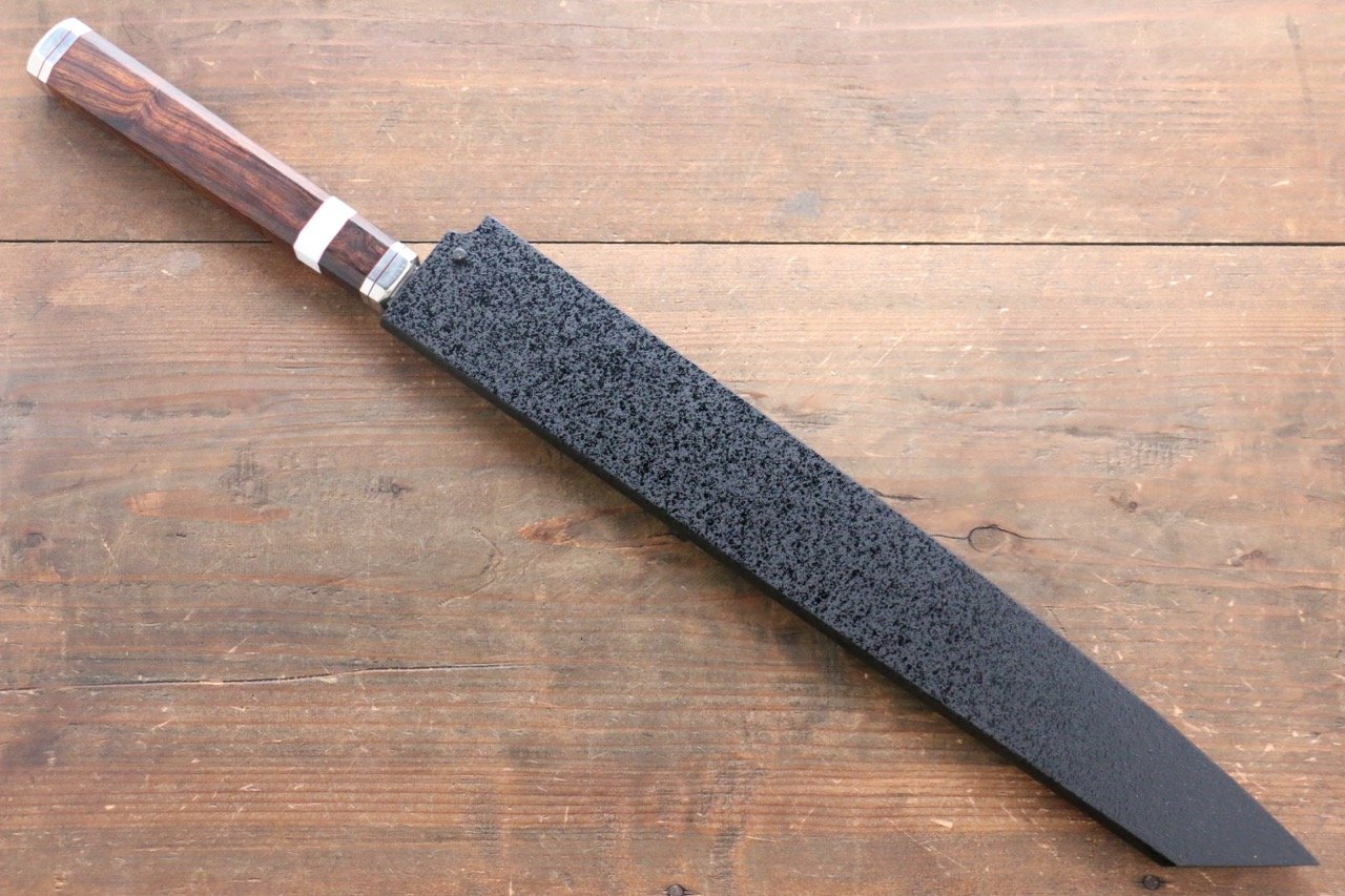 黑石目圖樣 木蘭 鞘 切付柳刃用 附合成木安全栓 300mm Aokki - 清助刃物
