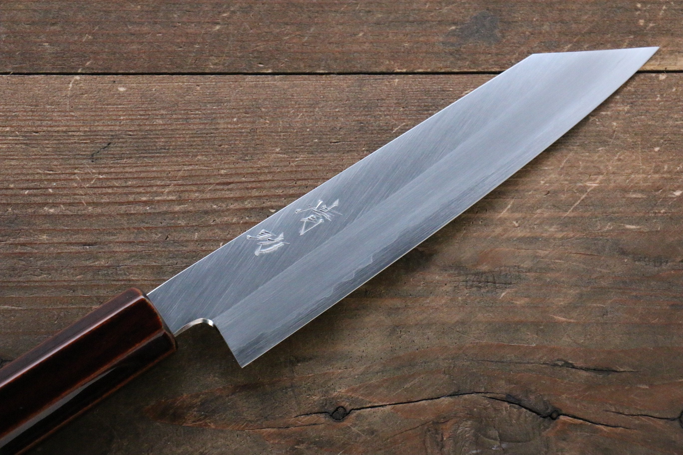 清助 銀三鋼 切付多用途小刀 150mm 木柄（漆塗） 握把 - 清助刃物