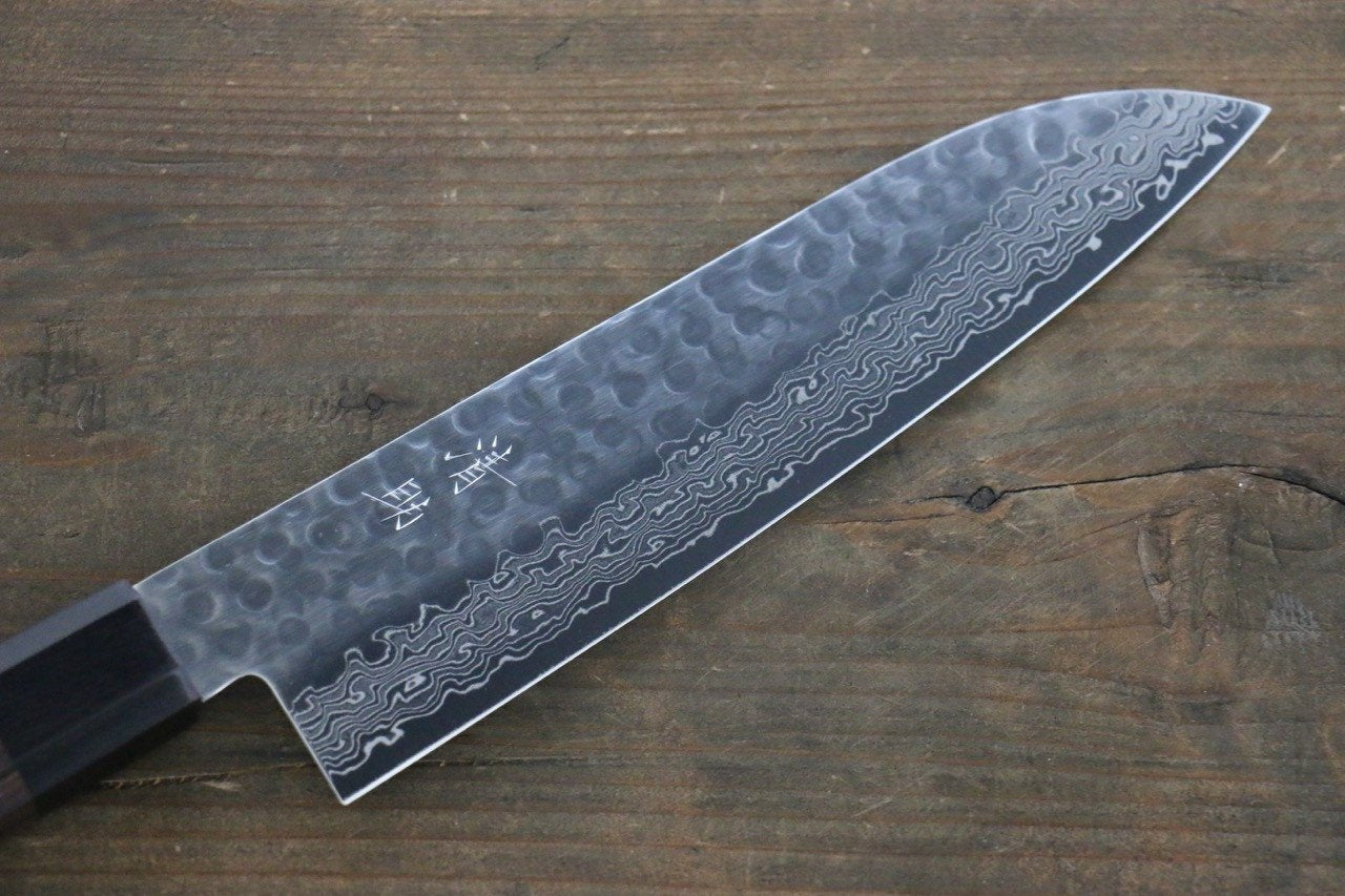 清助 AUS10 三德刀  180mm 紫檀木 握把 - 清助刃物