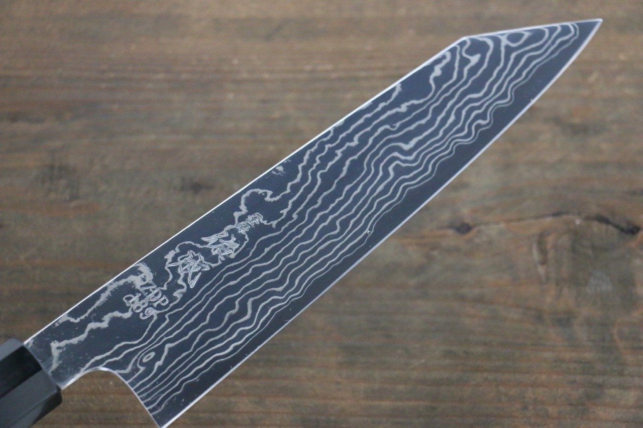 佑成 ZDP189 大馬士革紋 切付牛刀  210mm 紫檀木握把 - 清助刃物